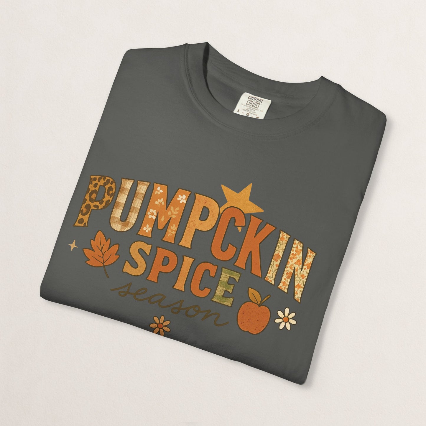 Pumpkin Spice Season T-Shirt, Fall T-Shirt, Autumn Apparel, Cozy Shirt, Harvest Tee, Cute Gift for Pumpkin Lovers
