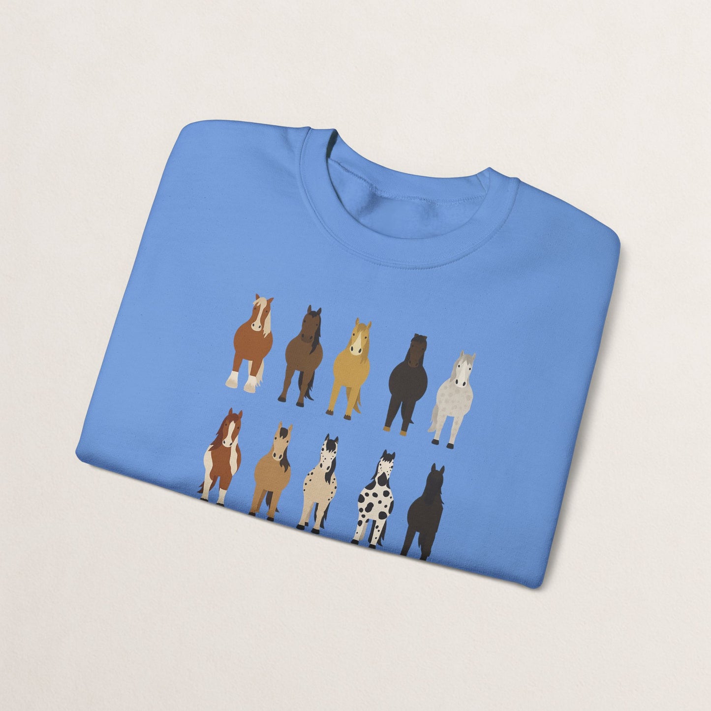 Horse Lovers Crewneck Sweatshirt, Comfortable Sweatshirt for Animal Lovers, Perfect Gift for Christmas, Birthday, and Farm Enthusiasts