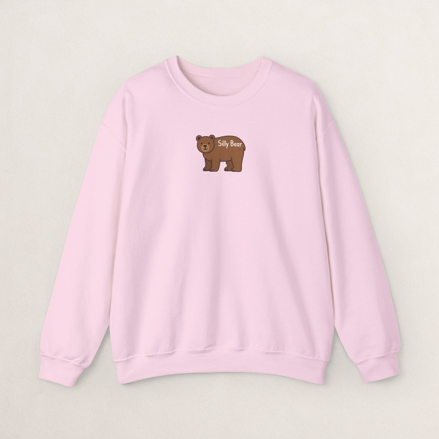 Silly Bear Crewneck Sweatshirt, Cozy Gift for Animal Lovers, Cute Casual Wear, Perfect for Back to School, Birthday, Holidays