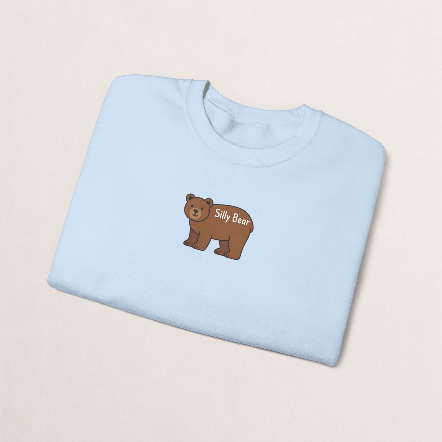 Silly Bear Crewneck Sweatshirt, Cozy Gift for Animal Lovers, Cute Casual Wear, Perfect for Back to School, Birthday, Holidays