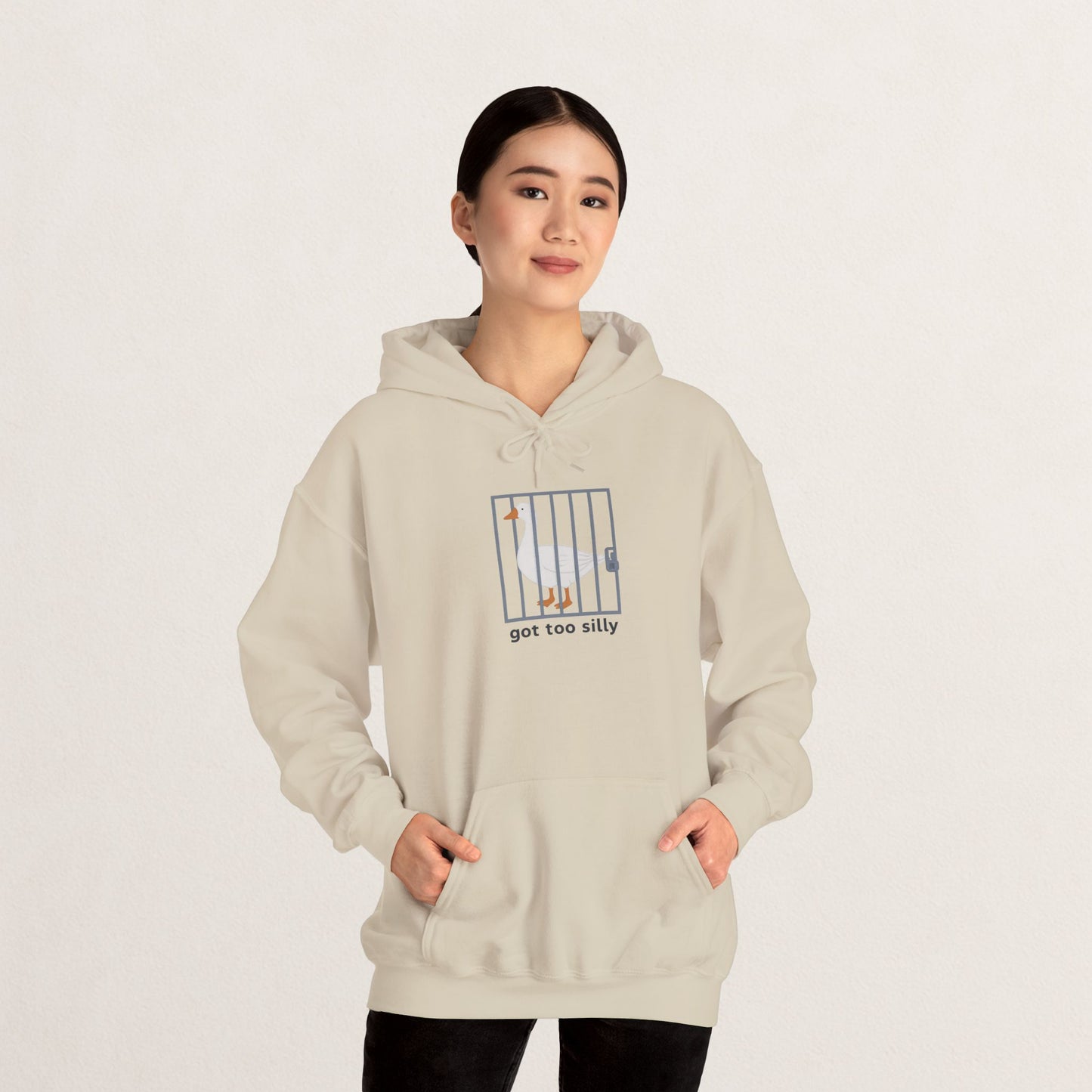 Silly Goose Hooded Sweatshirt, Funny Sweatshirt, Animal Lover Gift, Unisex Hoodie, Quirky Gift for Friends, Comfy Casual Wear