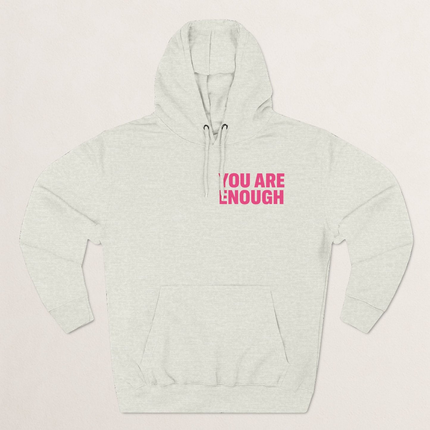 You Are Enough Floral Hoodie | Inspirational Fleece Hoodie | Self-Love Gift | Cozy Sweatshirt | Empowerment Apparel | Positive Vibes