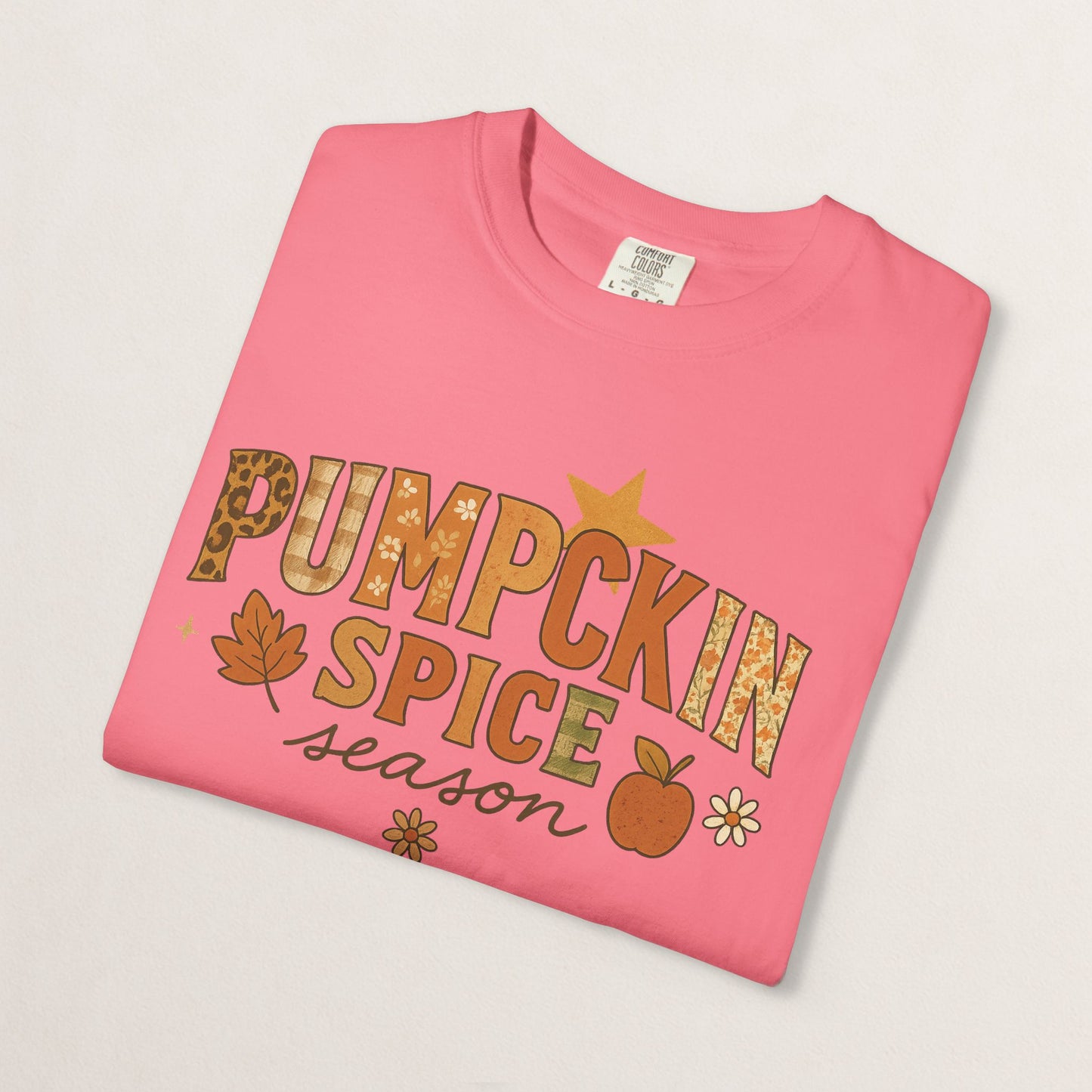 Pumpkin Spice Season T-Shirt, Fall T-Shirt, Autumn Apparel, Cozy Shirt, Harvest Tee, Cute Gift for Pumpkin Lovers