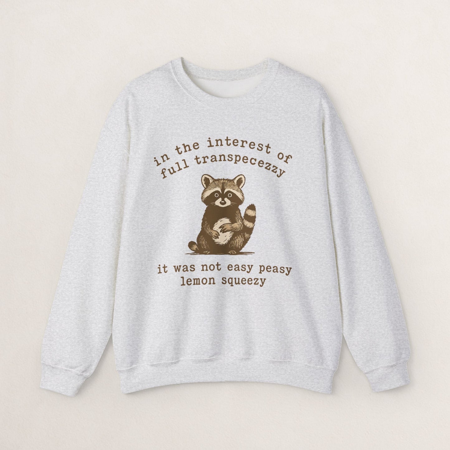 Cozy Animal-Themed Crewneck Sweatshirt with Whimsical Quote
