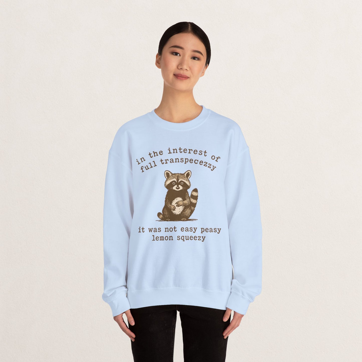 Cozy Animal-Themed Crewneck Sweatshirt with Whimsical Quote