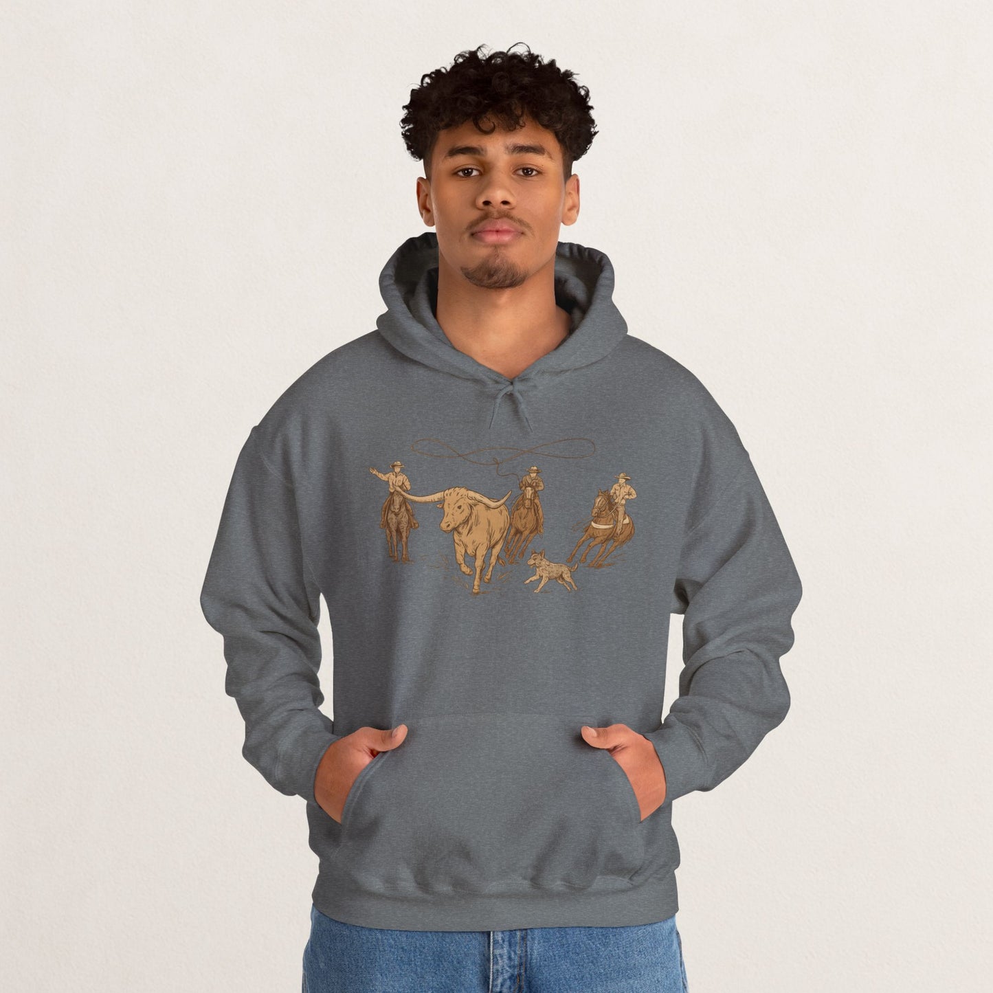 Cowboy Rodeo Inspired Unisex Hoodie - Perfect for Casual Outings, Gifts, Western Events, or Cozy Nights