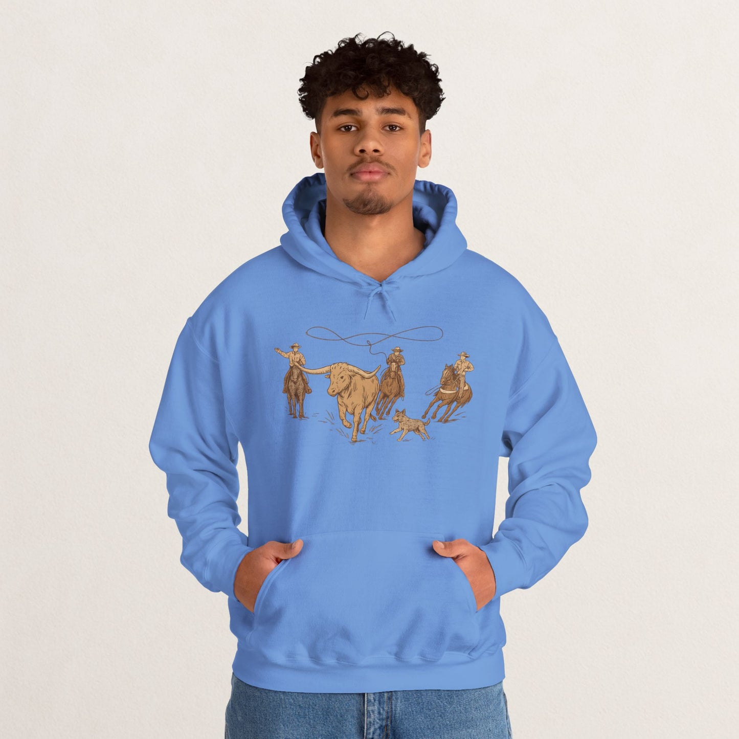 Cowboy Rodeo Inspired Unisex Hoodie - Perfect for Casual Outings, Gifts, Western Events, or Cozy Nights