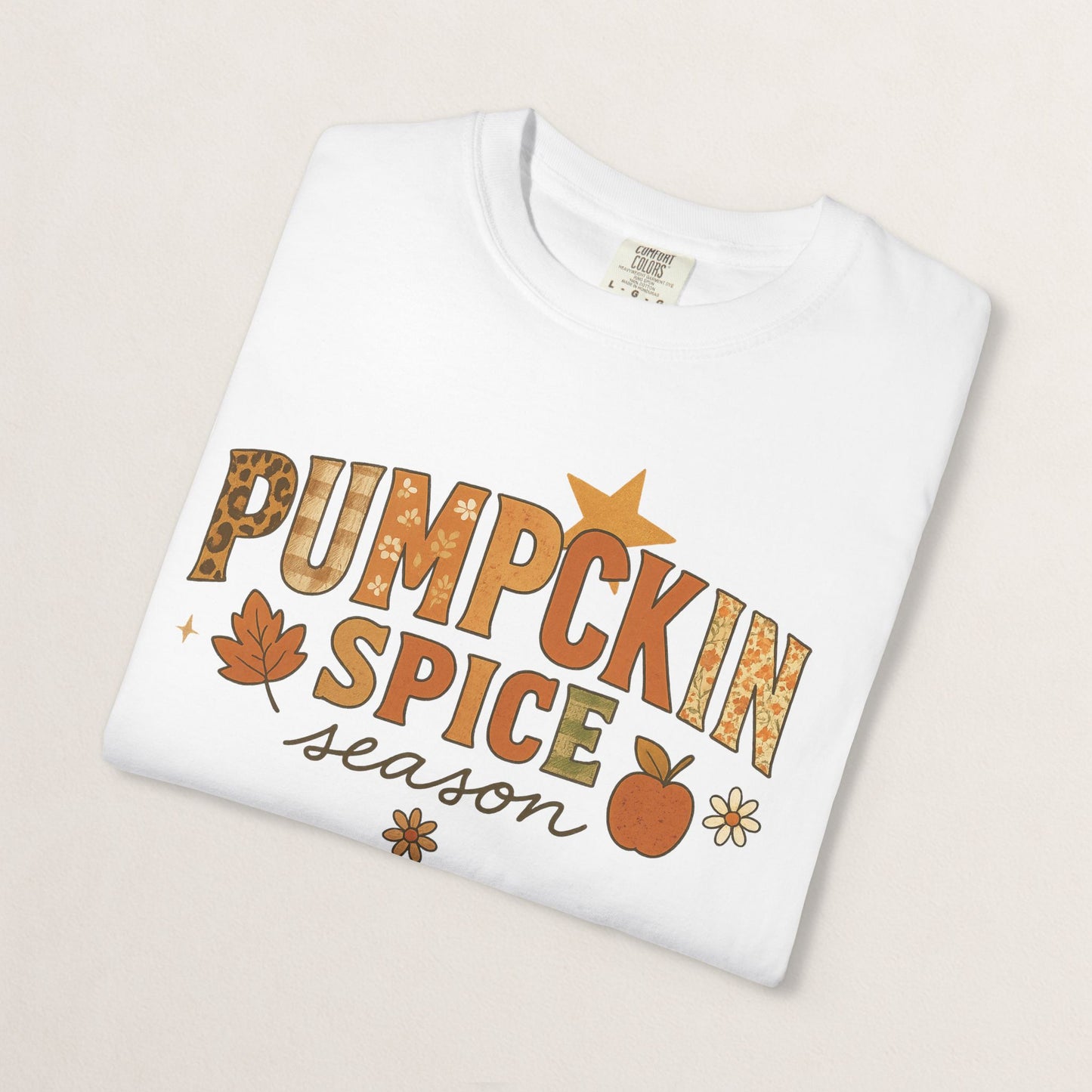 Pumpkin Spice Season T-Shirt, Fall T-Shirt, Autumn Apparel, Cozy Shirt, Harvest Tee, Cute Gift for Pumpkin Lovers