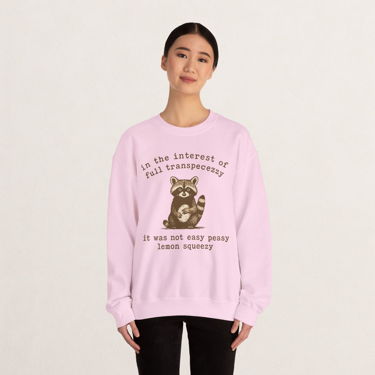 Cozy Animal-Themed Crewneck Sweatshirt with Whimsical Quote
