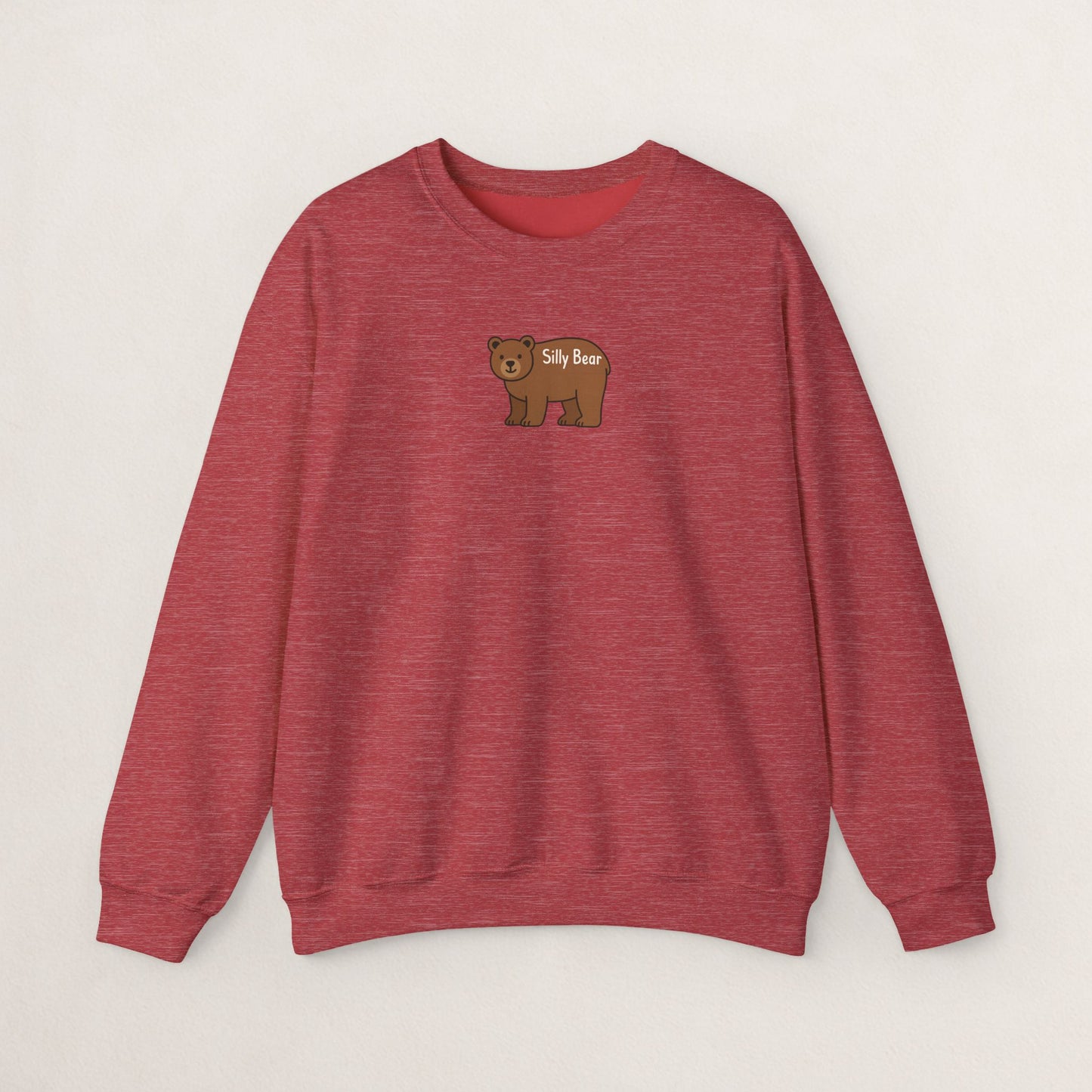 Silly Bear Crewneck Sweatshirt, Cozy Gift for Animal Lovers, Cute Casual Wear, Perfect for Back to School, Birthday, Holidays