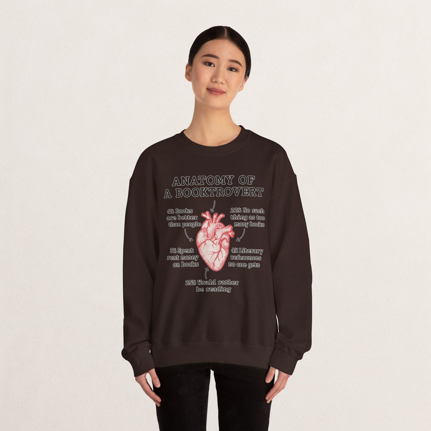 Anatomy of a Booktrovert Sweatshirt, Cozy Literary Gift, Funny Reading Crewneck, Book Lover Apparel, Perfect for Bookworms, Christmas Gift