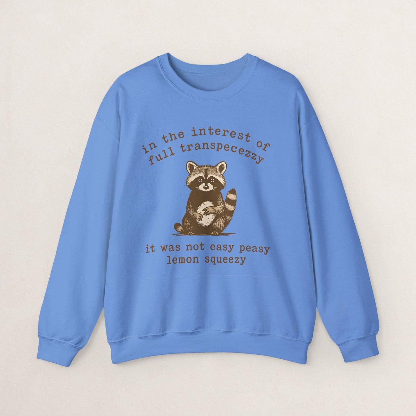 Cozy Animal-Themed Crewneck Sweatshirt with Whimsical Quote