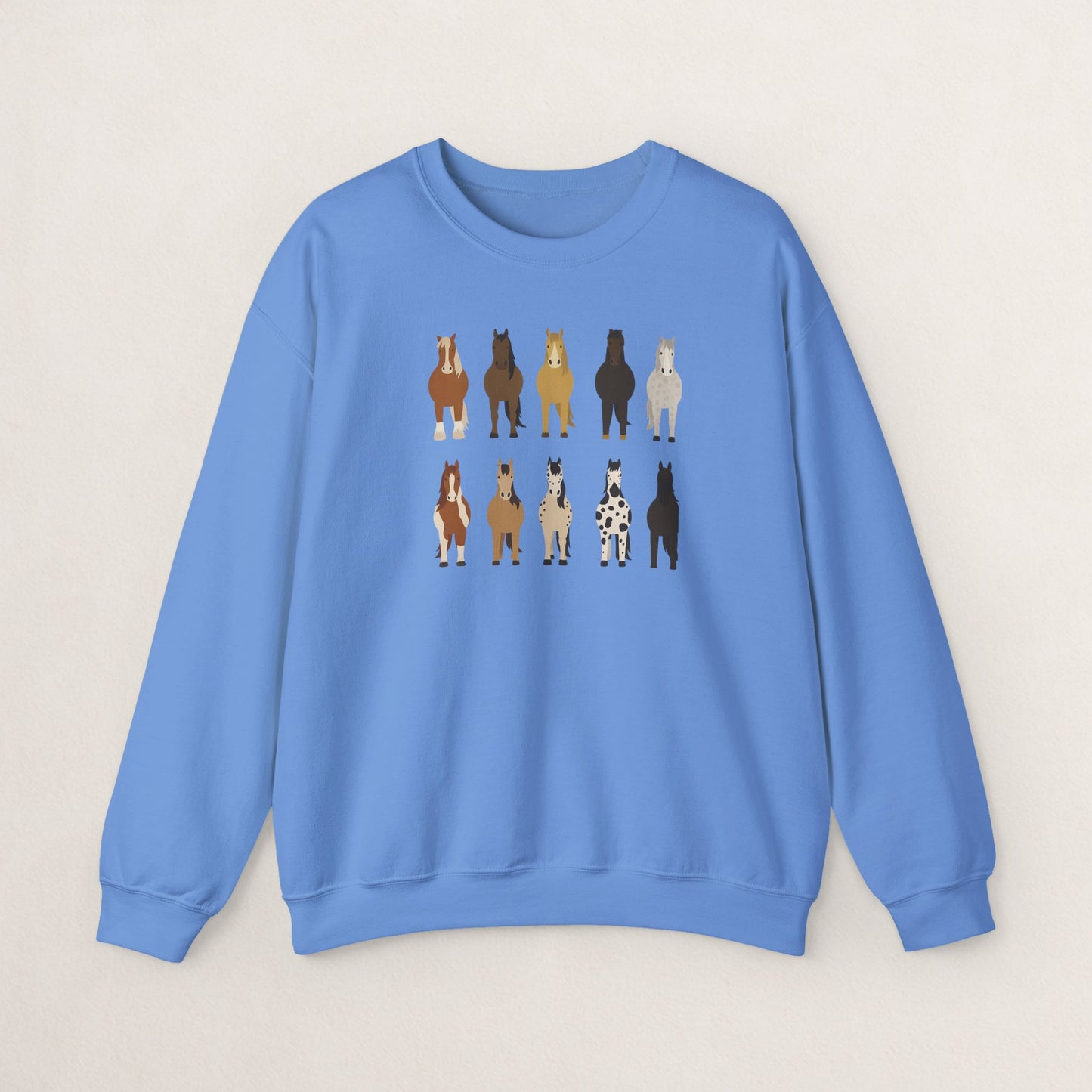 Horse Lovers Crewneck Sweatshirt, Comfortable Sweatshirt for Animal Lovers, Perfect Gift for Christmas, Birthday, and Farm Enthusiasts