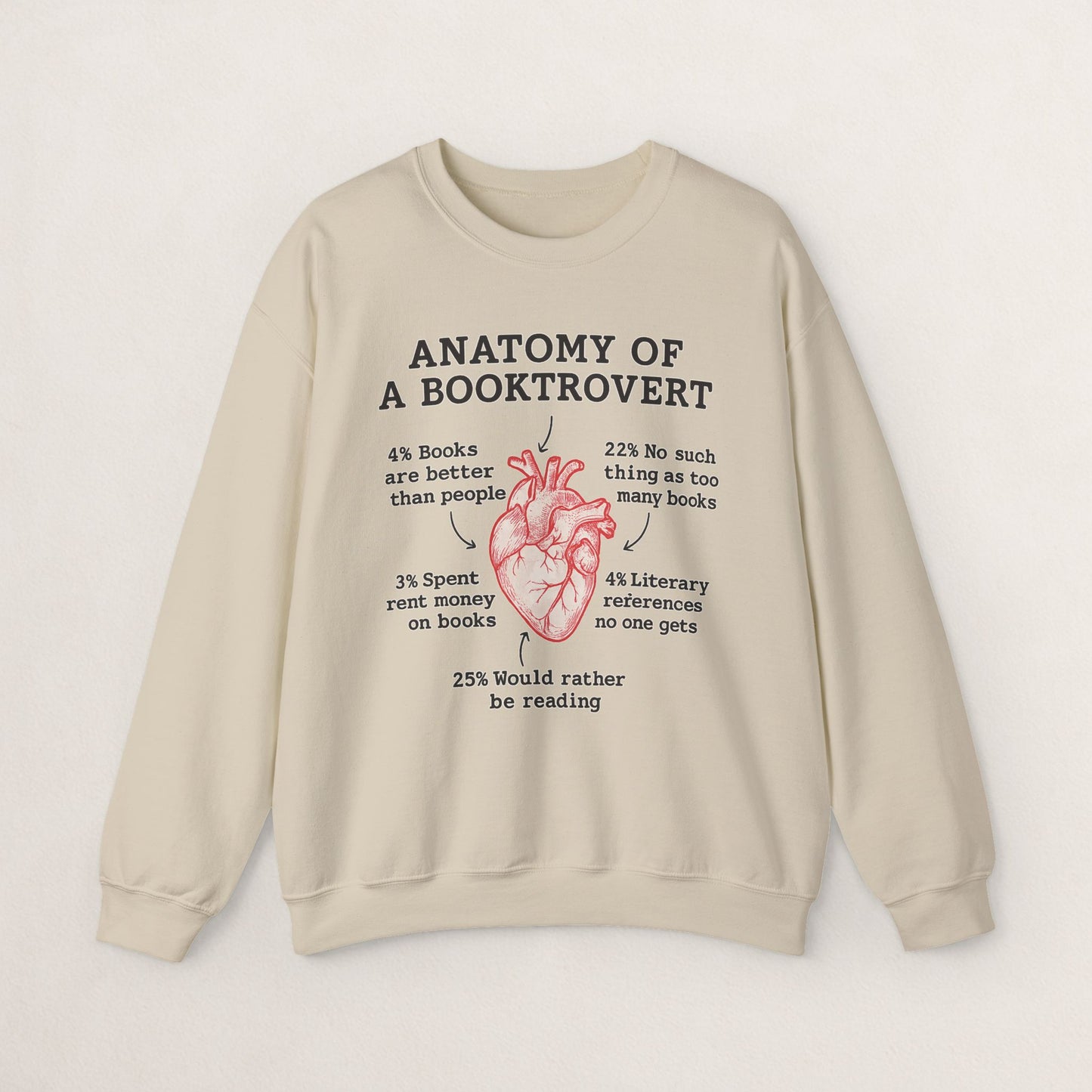 Anatomy of a Booktrovert Sweatshirt, Cozy Literary Gift, Funny Reading Crewneck, Book Lover Apparel, Perfect for Bookworms, Christmas Gift
