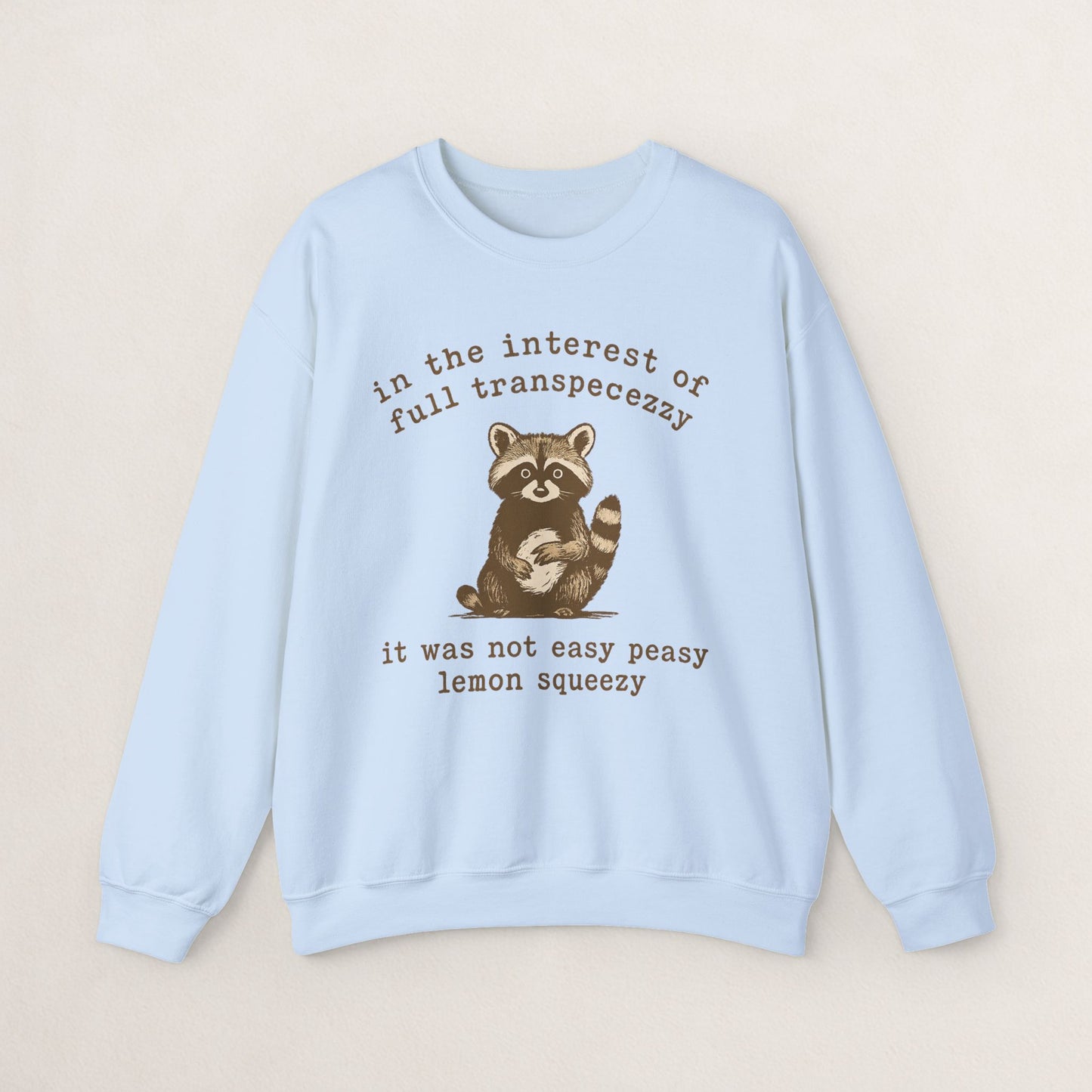Cozy Animal-Themed Crewneck Sweatshirt with Whimsical Quote