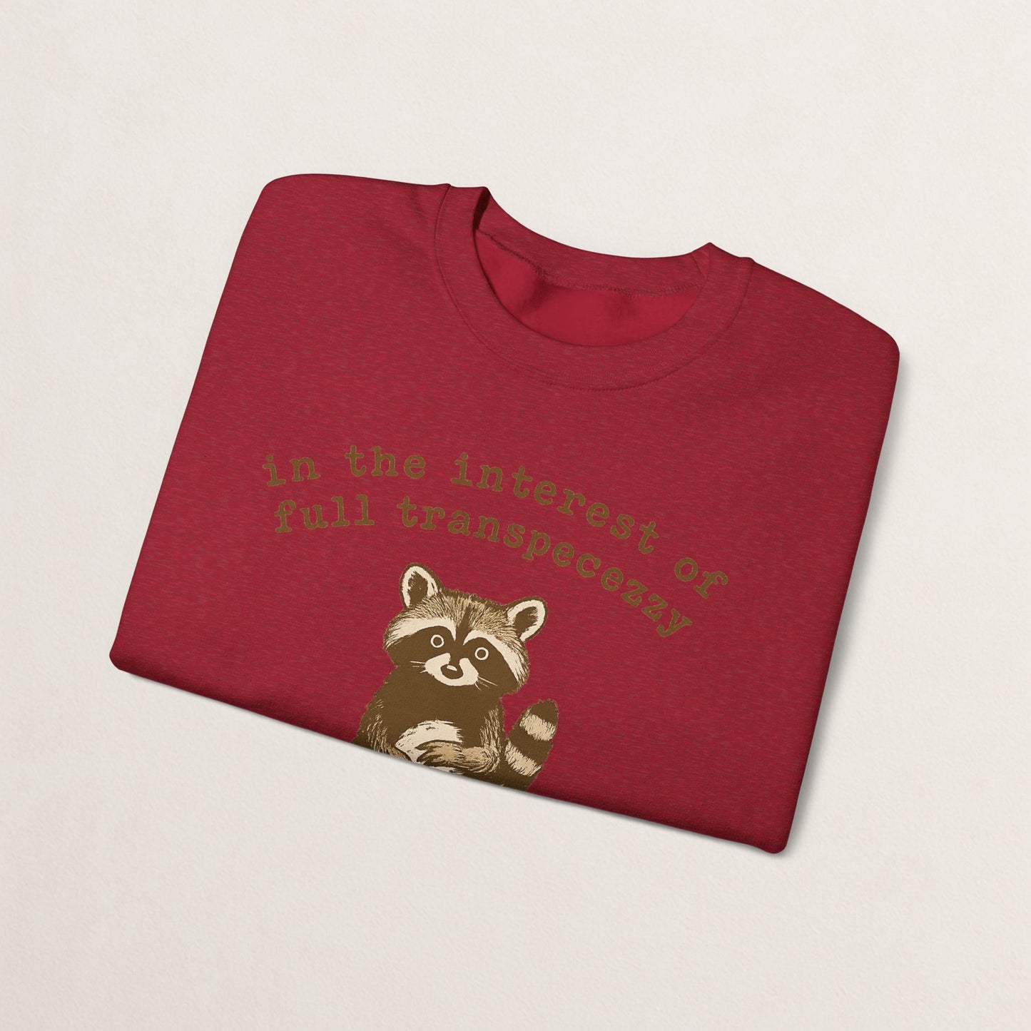 Cozy Animal-Themed Crewneck Sweatshirt with Whimsical Quote