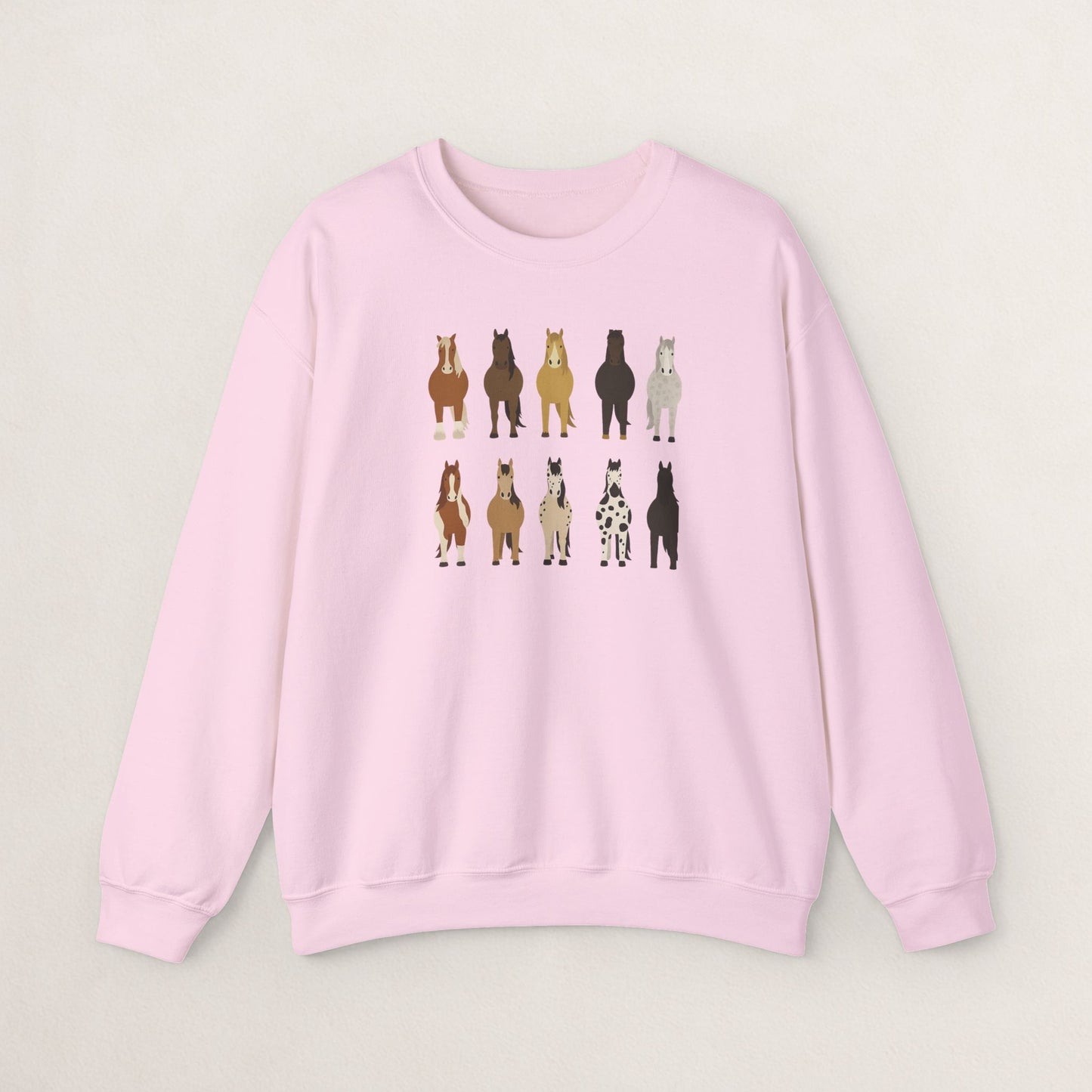 Horse Lovers Crewneck Sweatshirt, Comfortable Sweatshirt for Animal Lovers, Perfect Gift for Christmas, Birthday, and Farm Enthusiasts