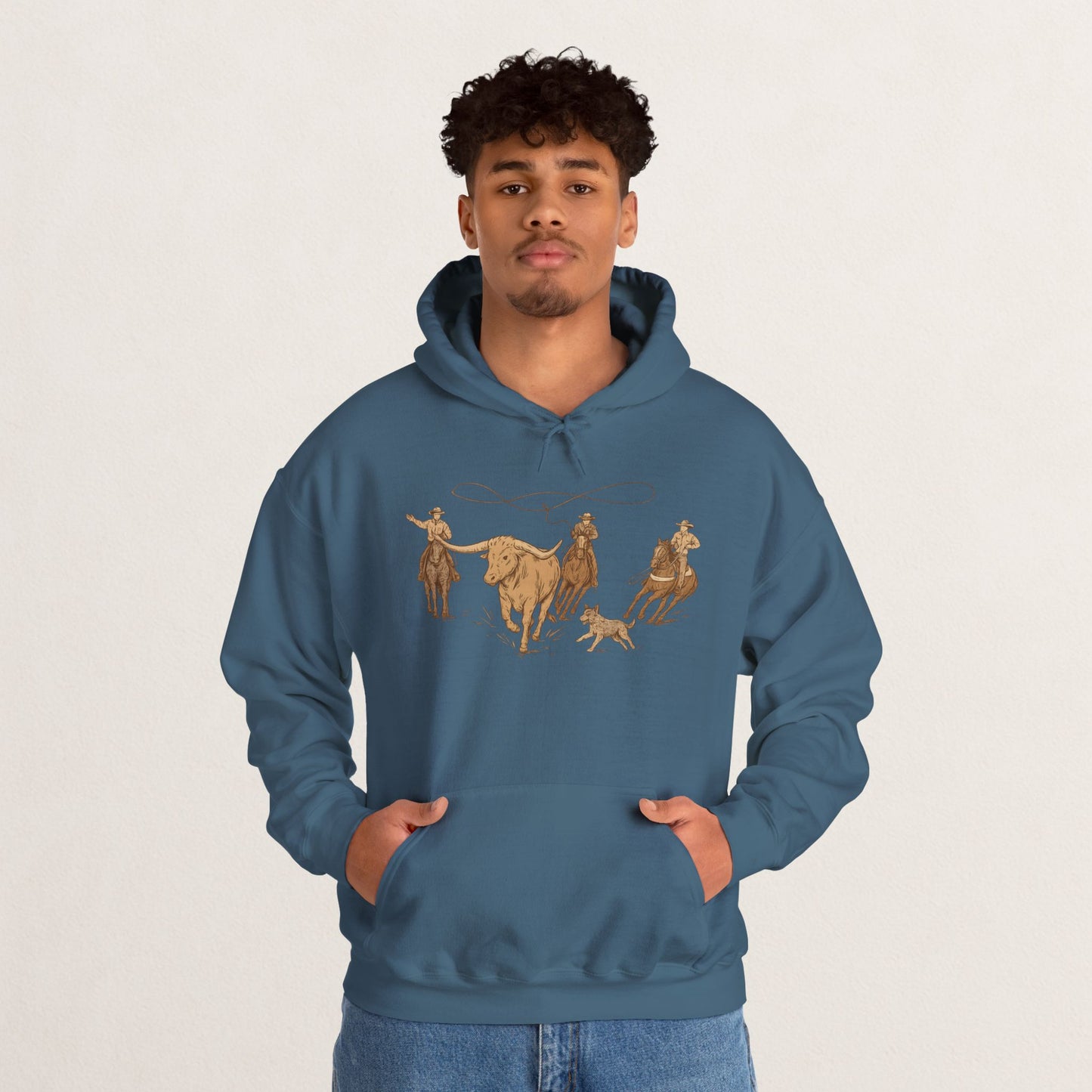 Cowboy Rodeo Inspired Unisex Hoodie - Perfect for Casual Outings, Gifts, Western Events, or Cozy Nights