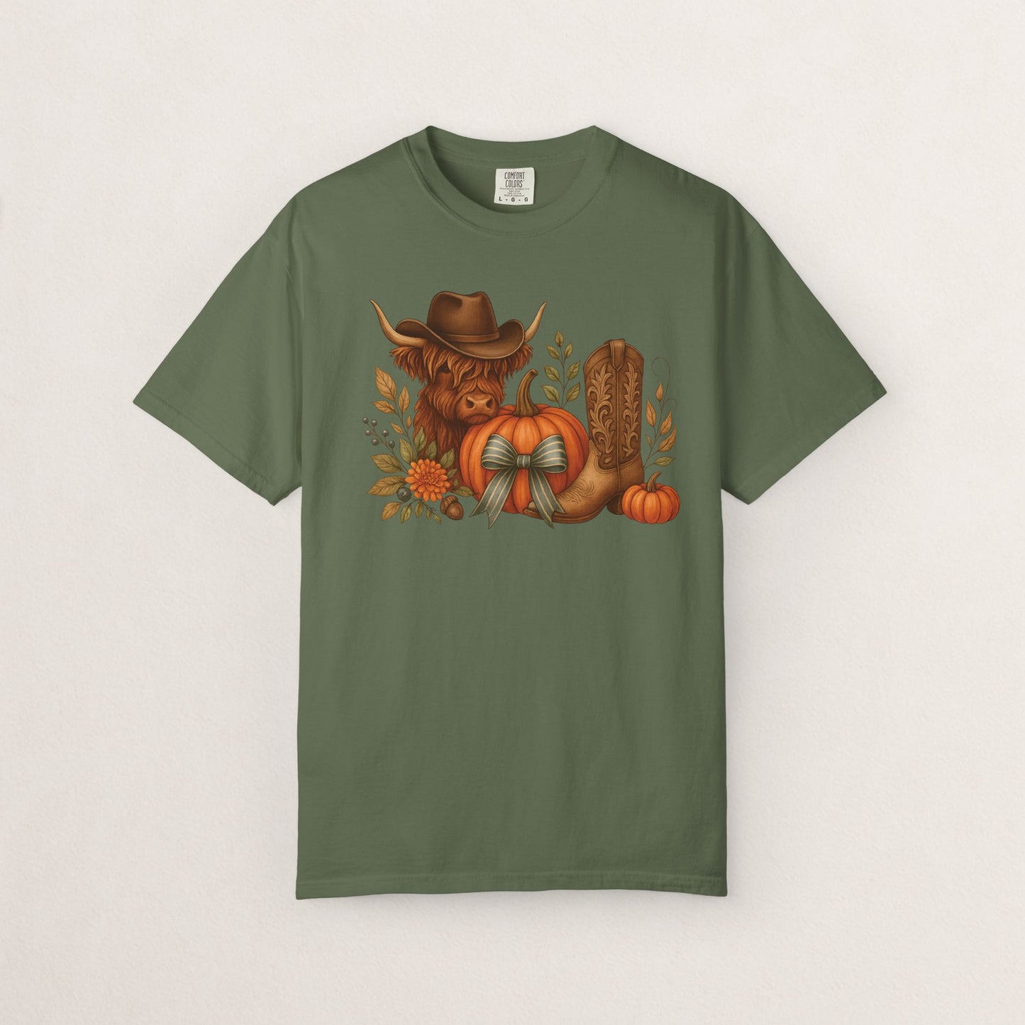 Unisex Autumn Graphic Tee, Fall Vibe T-Shirt, Pumpkin Decor Shirt, Harvest Season Top, Cowboy Aesthetic Apparel