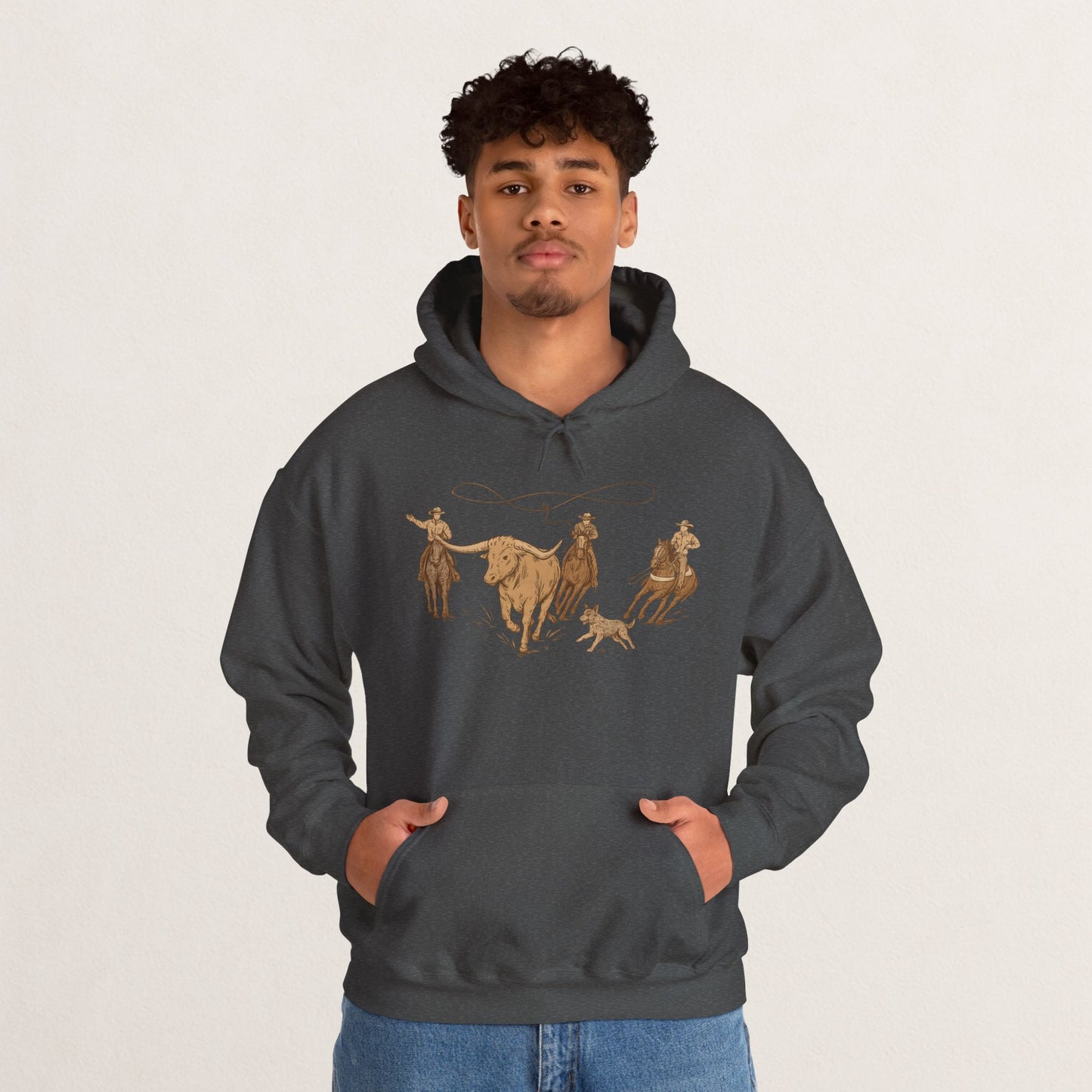 Cowboy Rodeo Inspired Unisex Hoodie - Perfect for Casual Outings, Gifts, Western Events, or Cozy Nights
