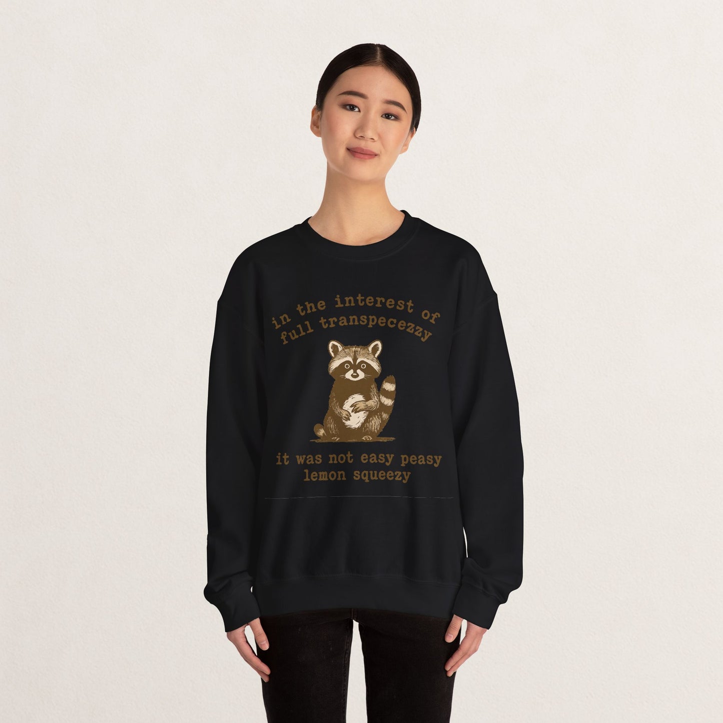 Cozy Animal-Themed Crewneck Sweatshirt with Whimsical Quote