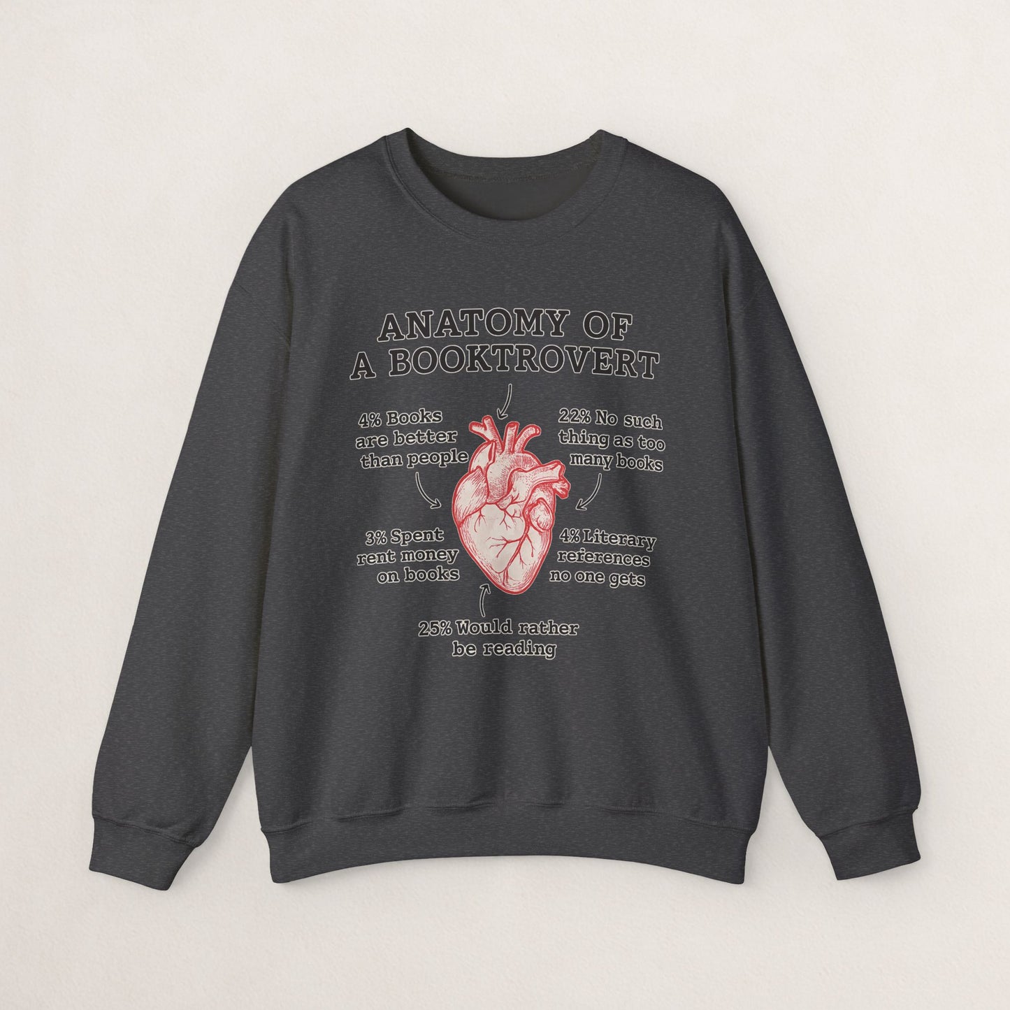 Anatomy of a Booktrovert Sweatshirt, Cozy Literary Gift, Funny Reading Crewneck, Book Lover Apparel, Perfect for Bookworms, Christmas Gift
