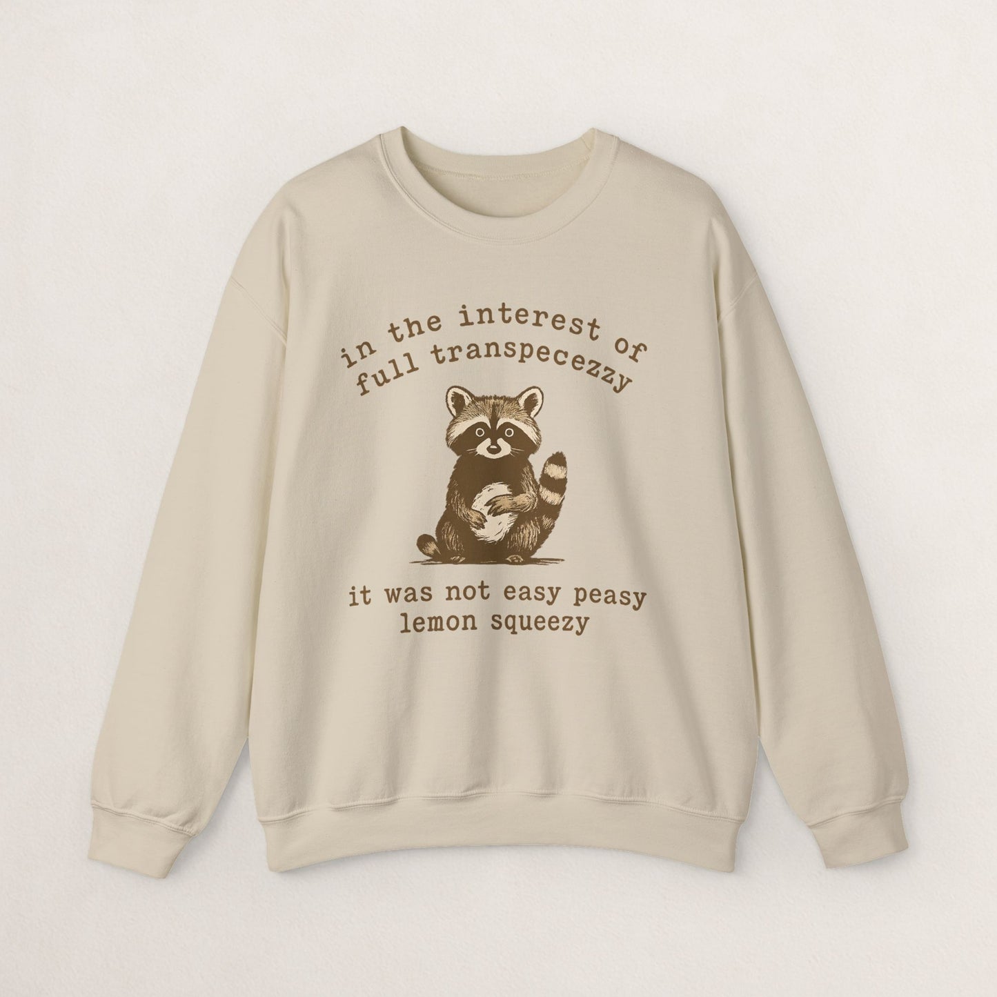 Cozy Animal-Themed Crewneck Sweatshirt with Whimsical Quote