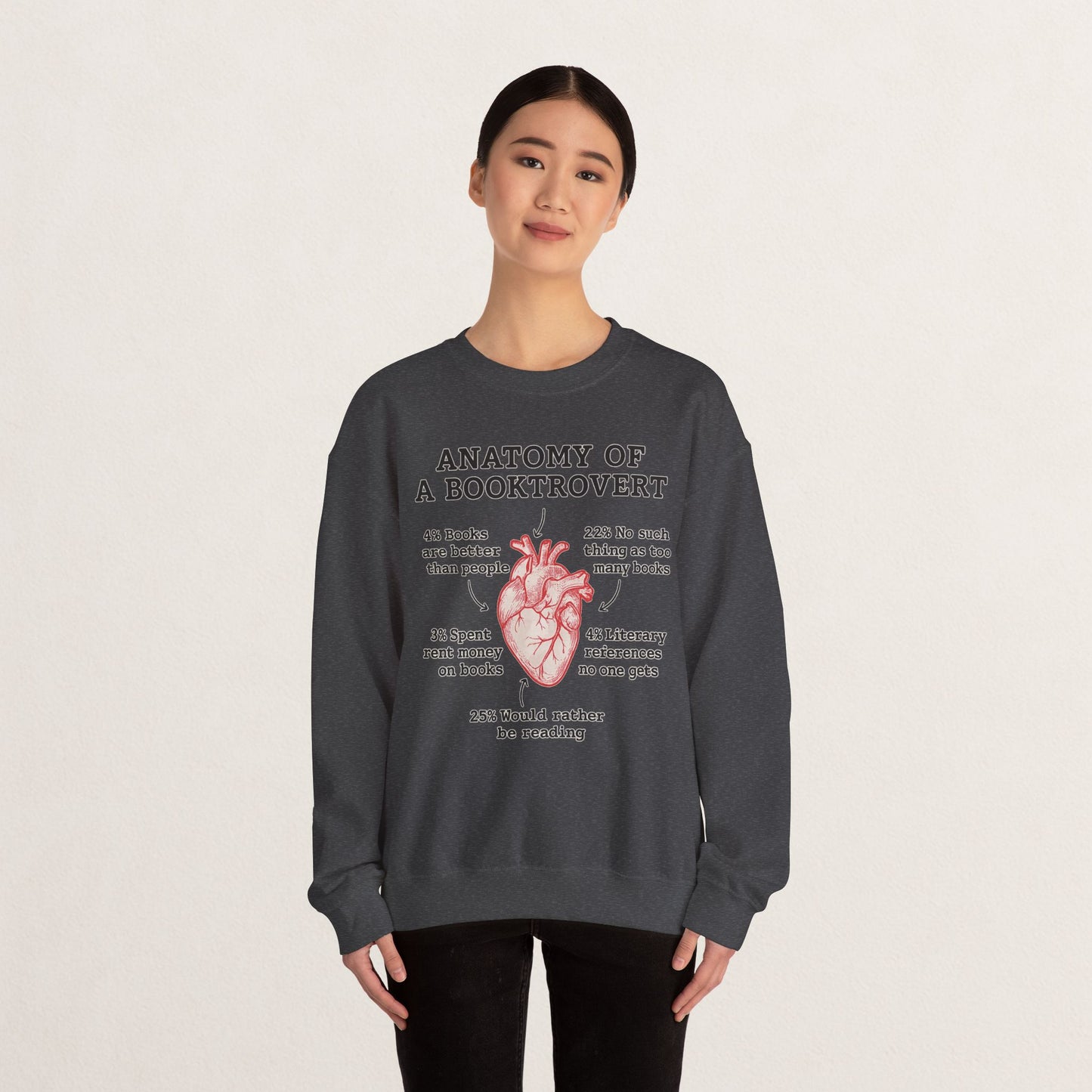 Anatomy of a Booktrovert Sweatshirt, Cozy Literary Gift, Funny Reading Crewneck, Book Lover Apparel, Perfect for Bookworms, Christmas Gift