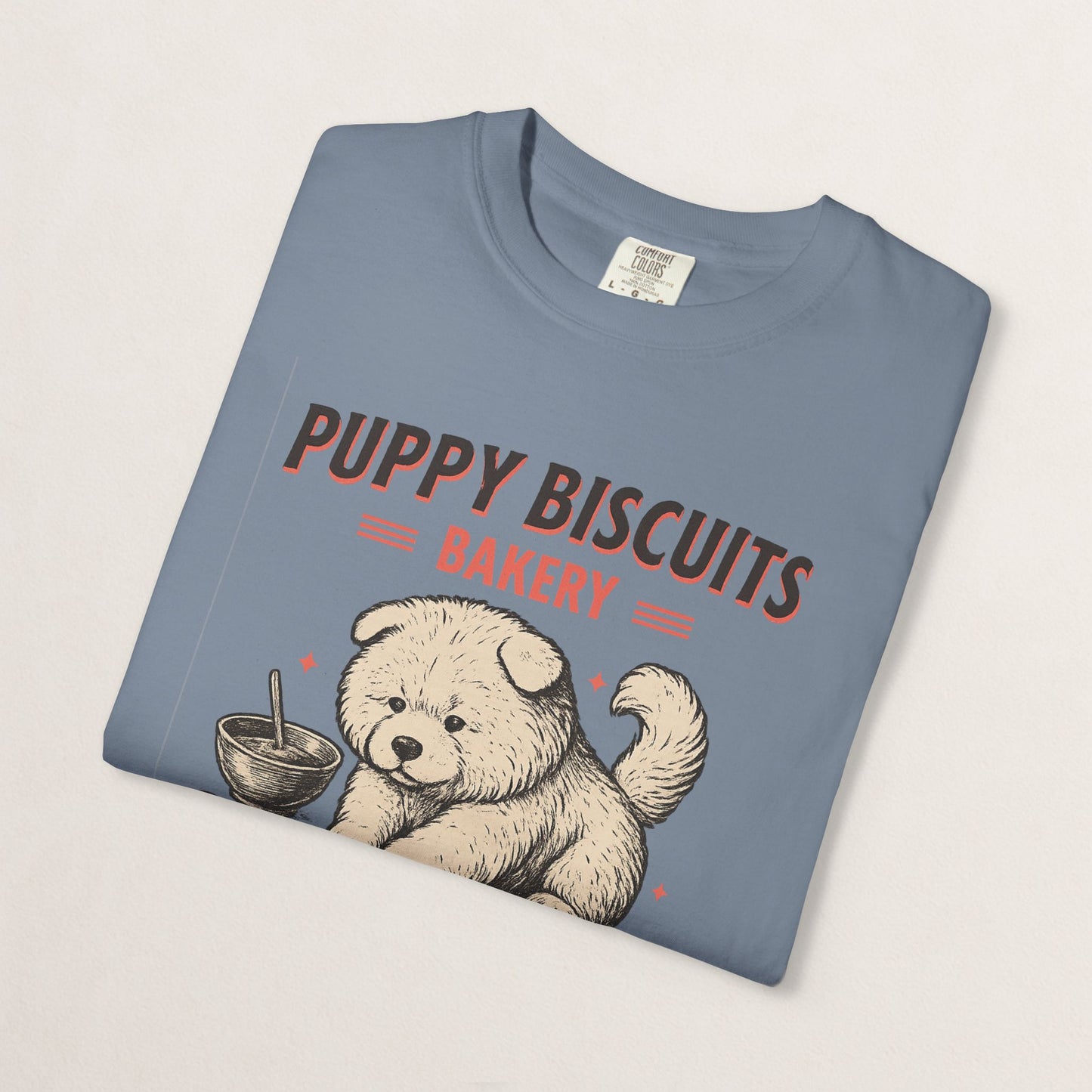 Cute Puppy Biscuit Bakery T-shirt, Dog Lover Gift, Unisex Graphic Tee, Dog Mom Shirt, Fun Pet Apparel, Animal Lover Top