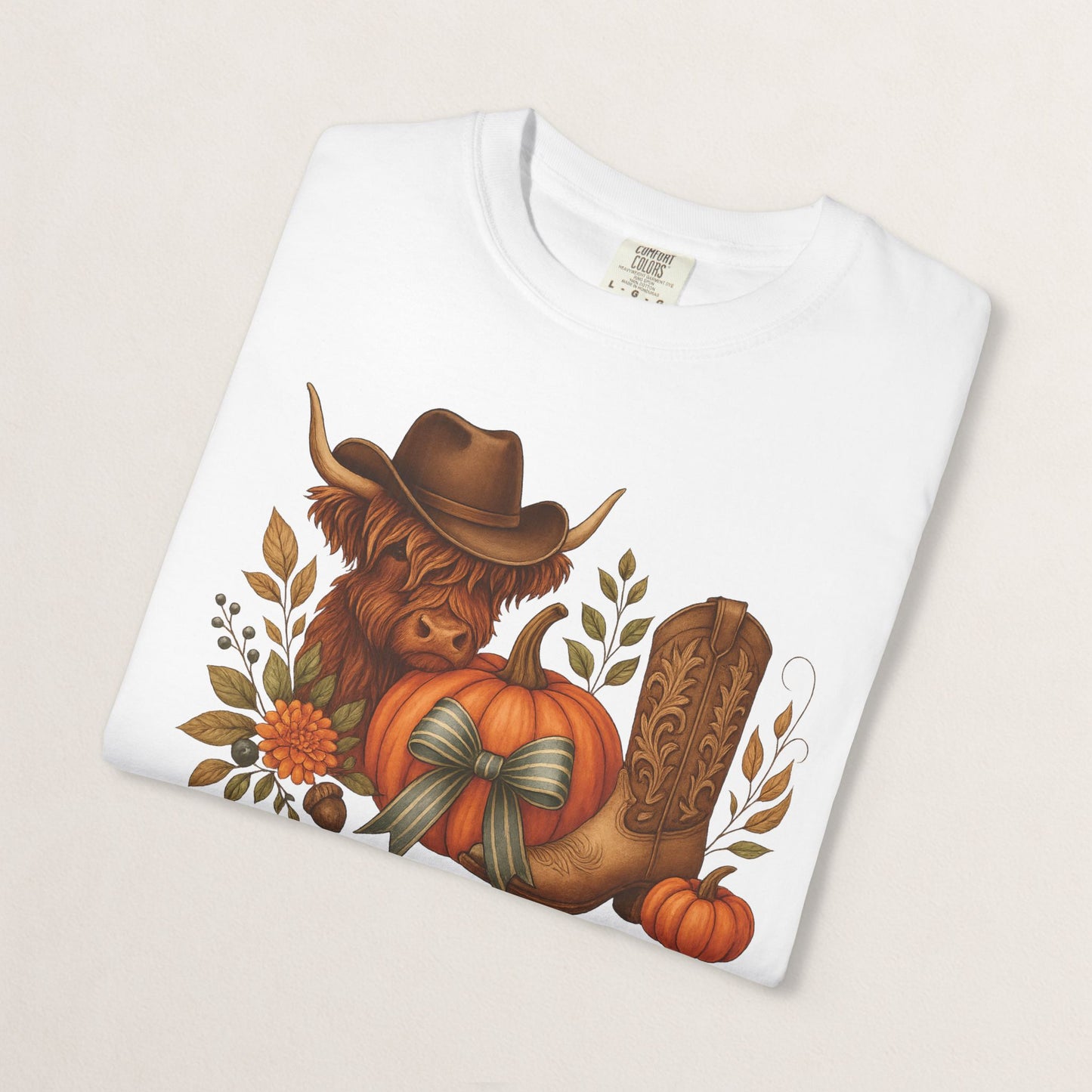 Unisex Autumn Graphic Tee, Fall Vibe T-Shirt, Pumpkin Decor Shirt, Harvest Season Top, Cowboy Aesthetic Apparel