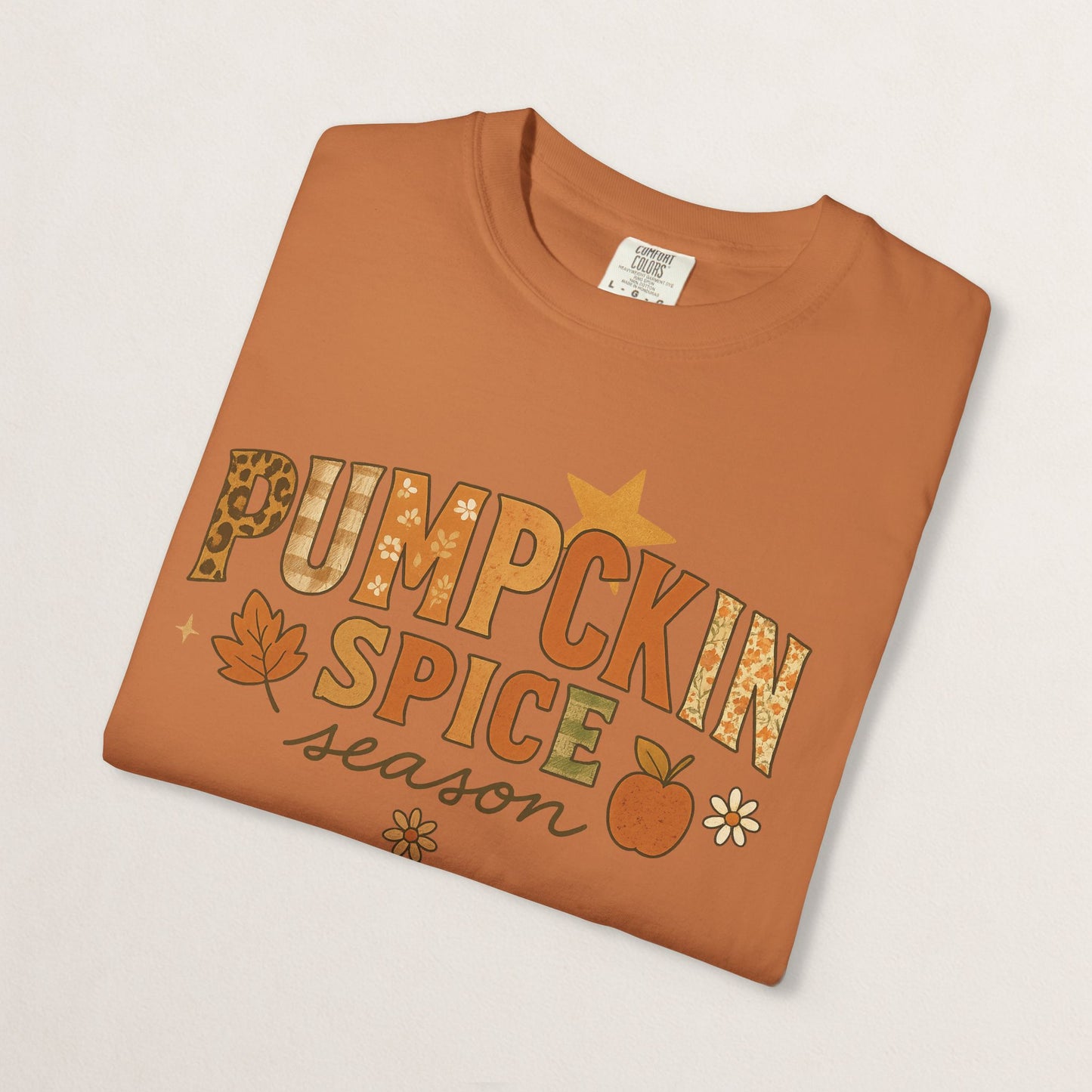Pumpkin Spice Season T-Shirt, Fall T-Shirt, Autumn Apparel, Cozy Shirt, Harvest Tee, Cute Gift for Pumpkin Lovers