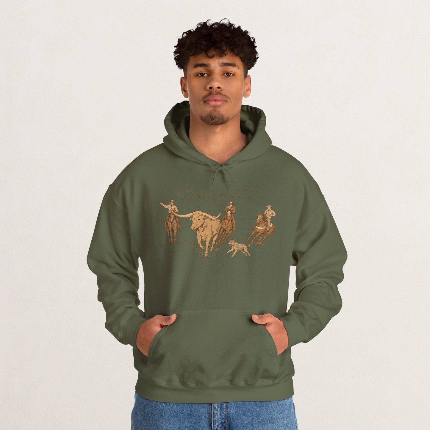 Cowboy Rodeo Inspired Unisex Hoodie - Perfect for Casual Outings, Gifts, Western Events, or Cozy Nights