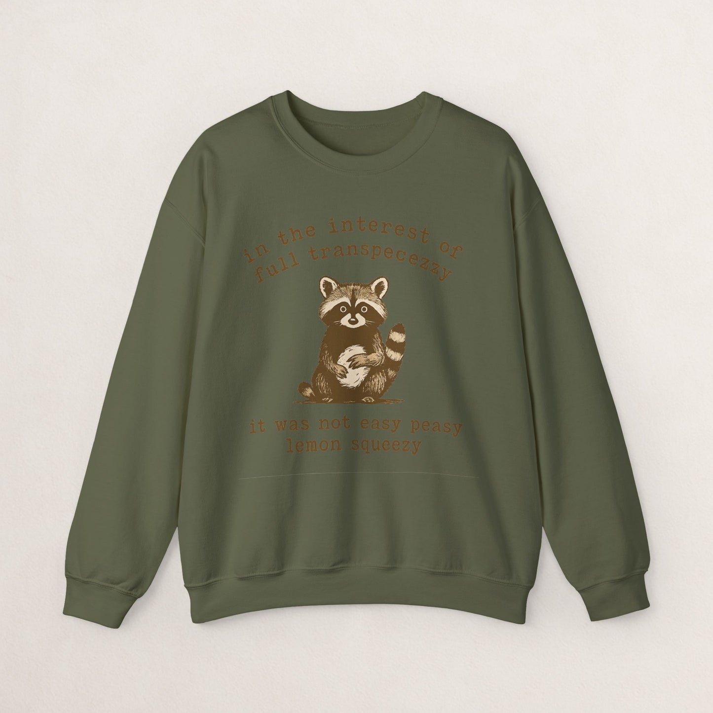 Cozy Animal-Themed Crewneck Sweatshirt with Whimsical Quote
