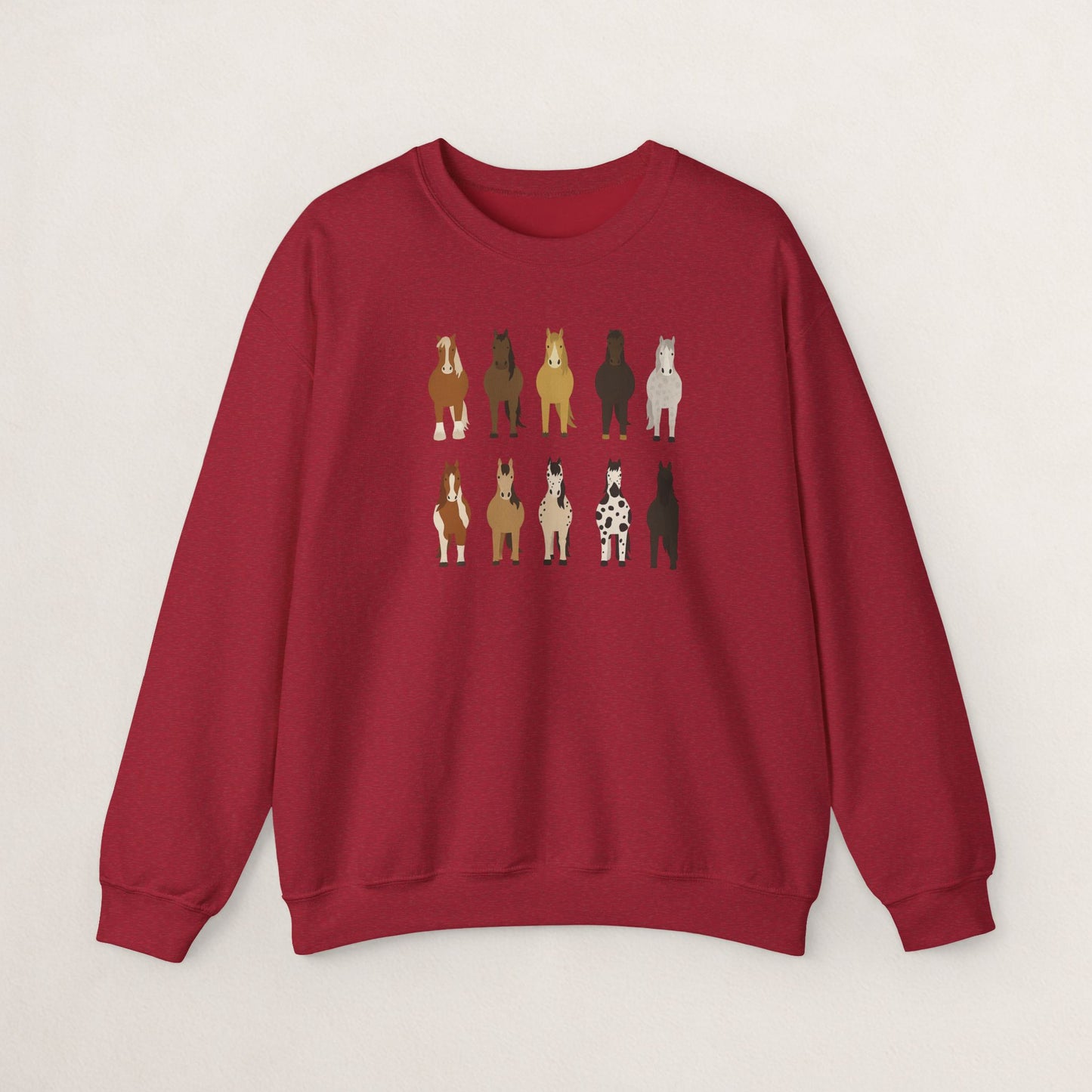 Horse Lovers Crewneck Sweatshirt, Comfortable Sweatshirt for Animal Lovers, Perfect Gift for Christmas, Birthday, and Farm Enthusiasts