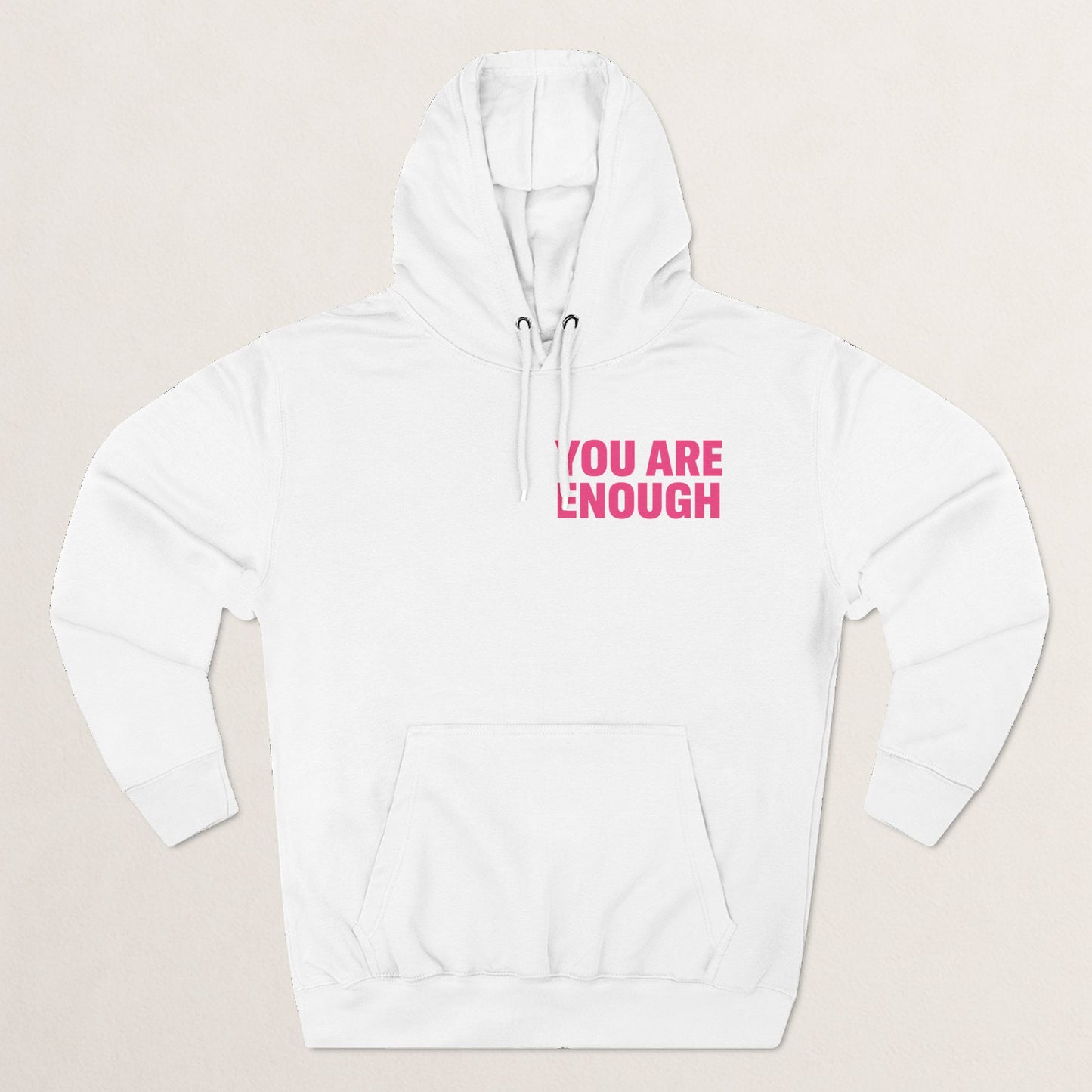 You Are Enough Floral Hoodie | Inspirational Fleece Hoodie | Self-Love Gift | Cozy Sweatshirt | Empowerment Apparel | Positive Vibes