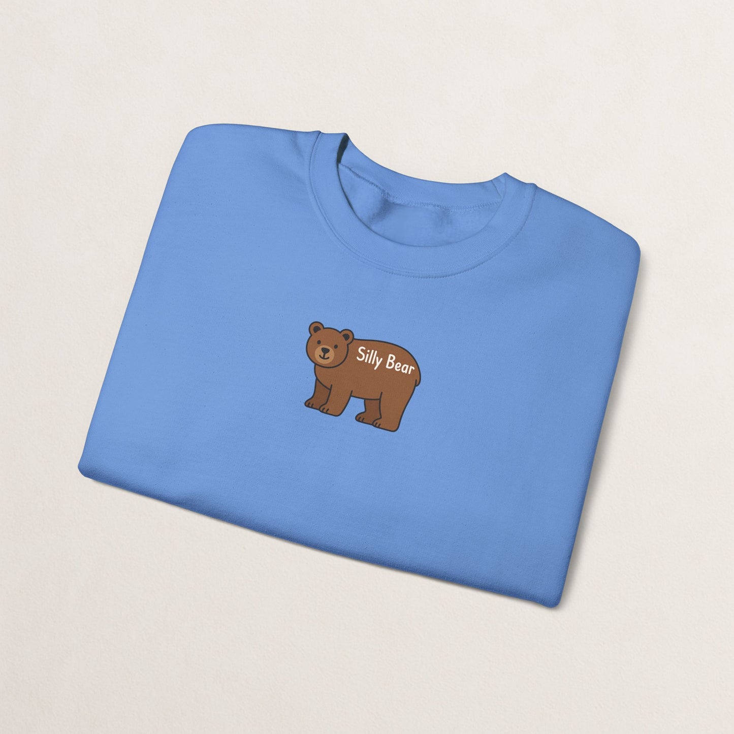 Silly Bear Crewneck Sweatshirt, Cozy Gift for Animal Lovers, Cute Casual Wear, Perfect for Back to School, Birthday, Holidays