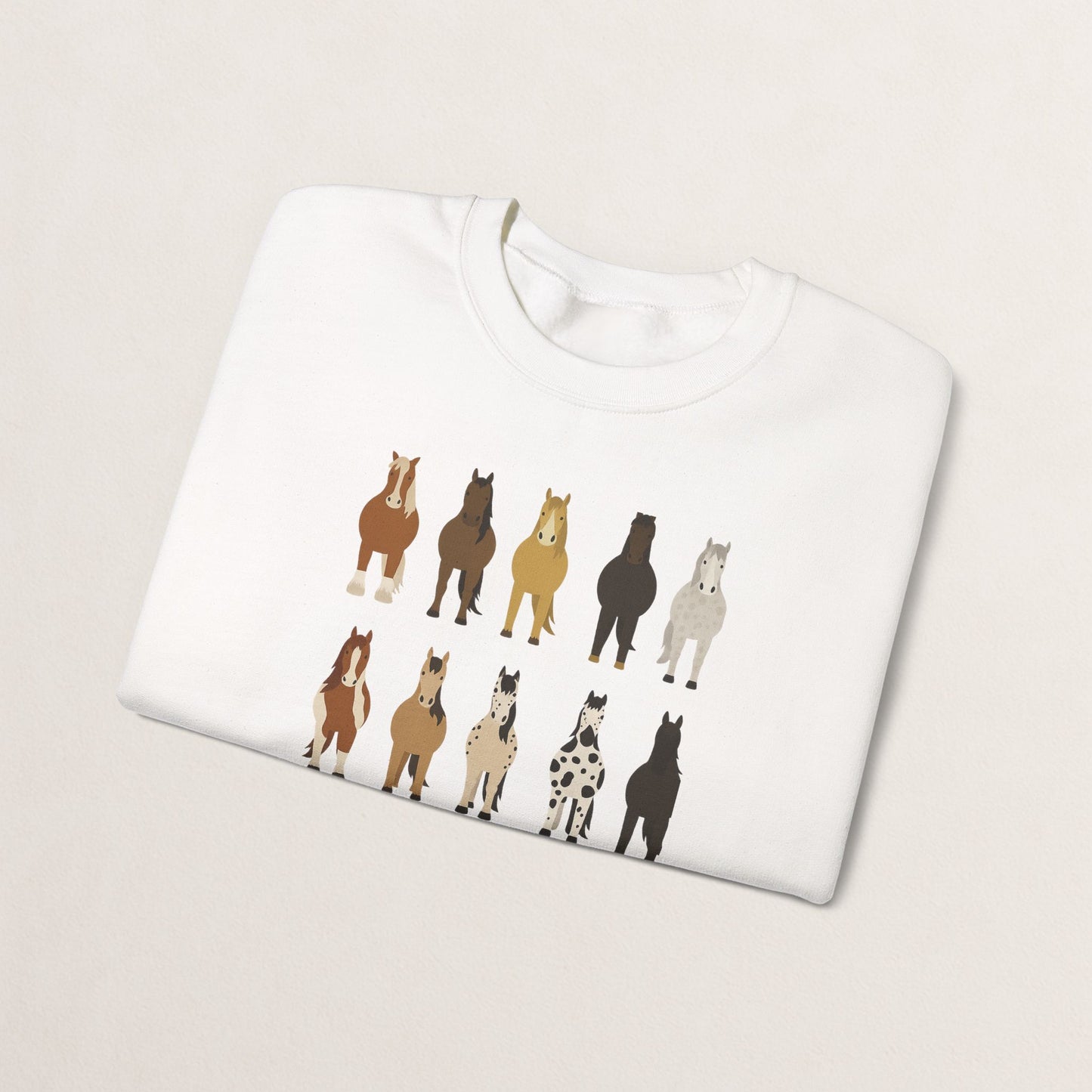 Horse Lovers Crewneck Sweatshirt, Comfortable Sweatshirt for Animal Lovers, Perfect Gift for Christmas, Birthday, and Farm Enthusiasts