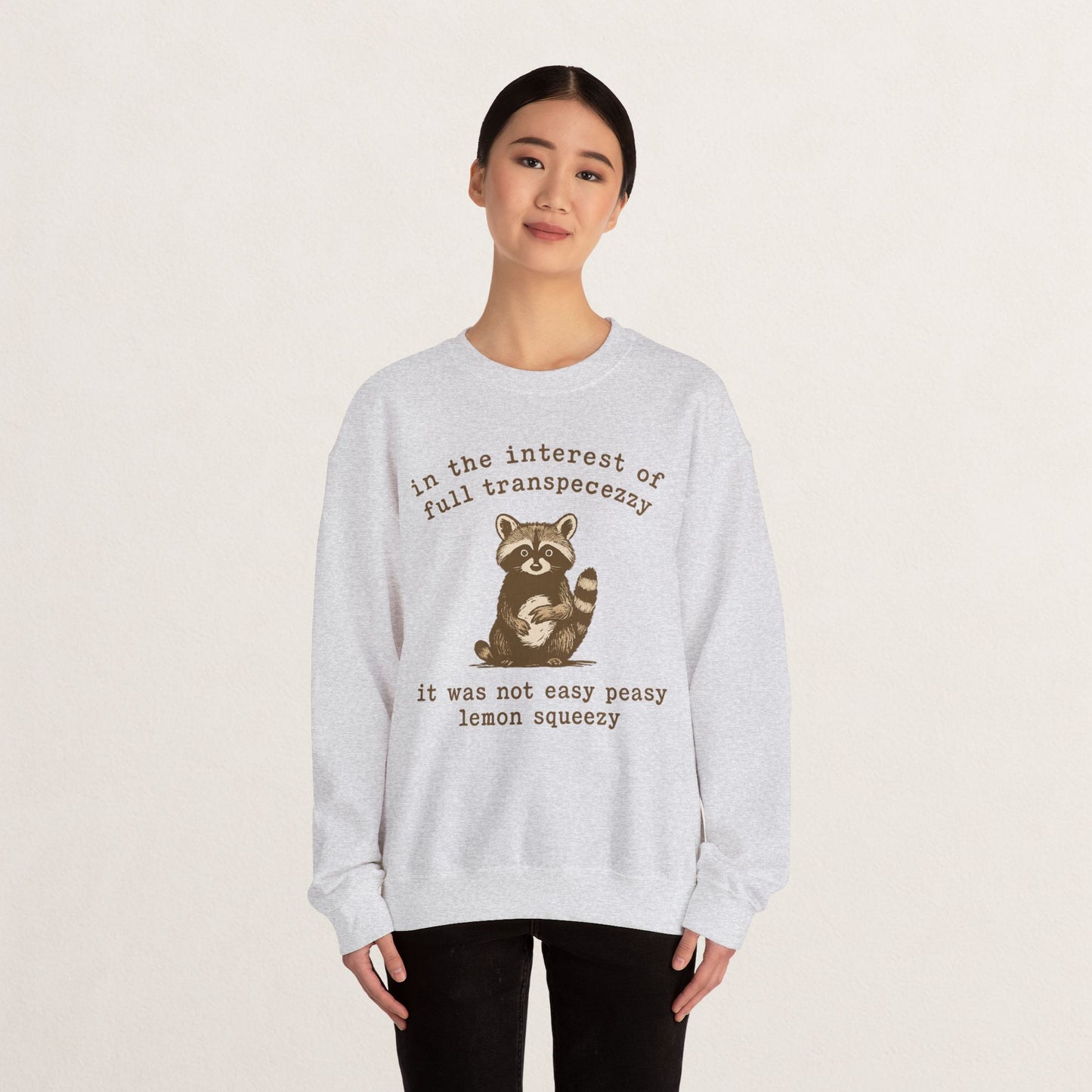Cozy Animal-Themed Crewneck Sweatshirt with Whimsical Quote