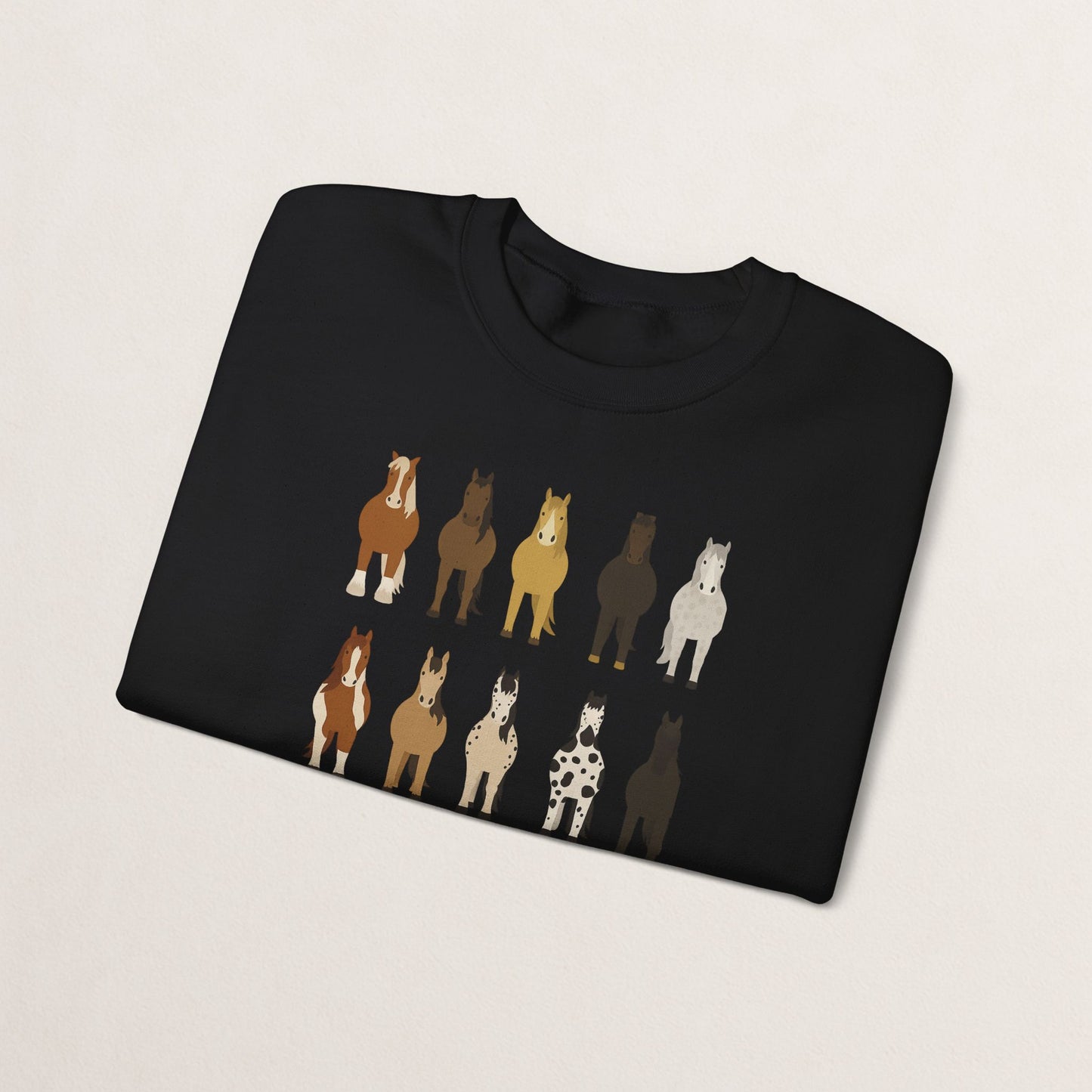 Horse Lovers Crewneck Sweatshirt, Comfortable Sweatshirt for Animal Lovers, Perfect Gift for Christmas, Birthday, and Farm Enthusiasts