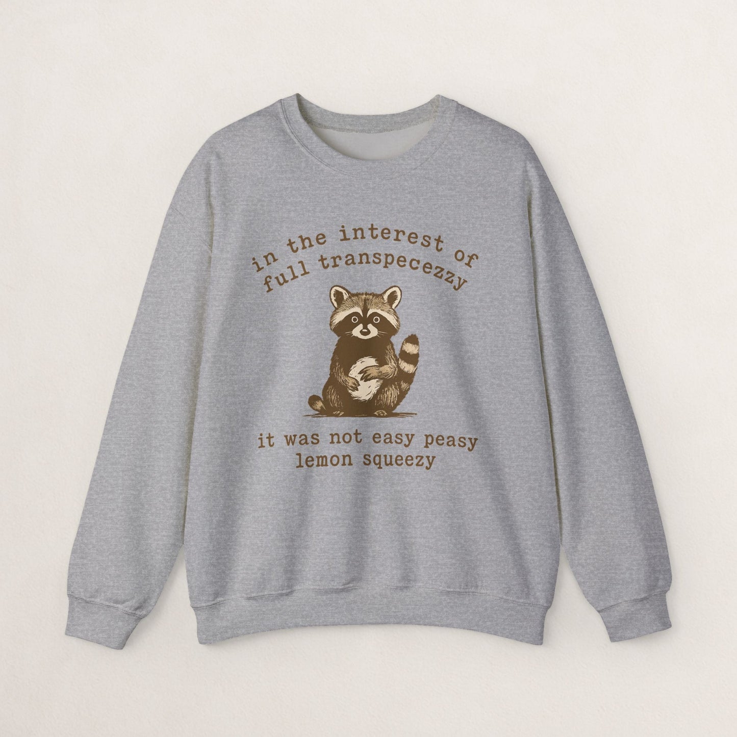Cozy Animal-Themed Crewneck Sweatshirt with Whimsical Quote
