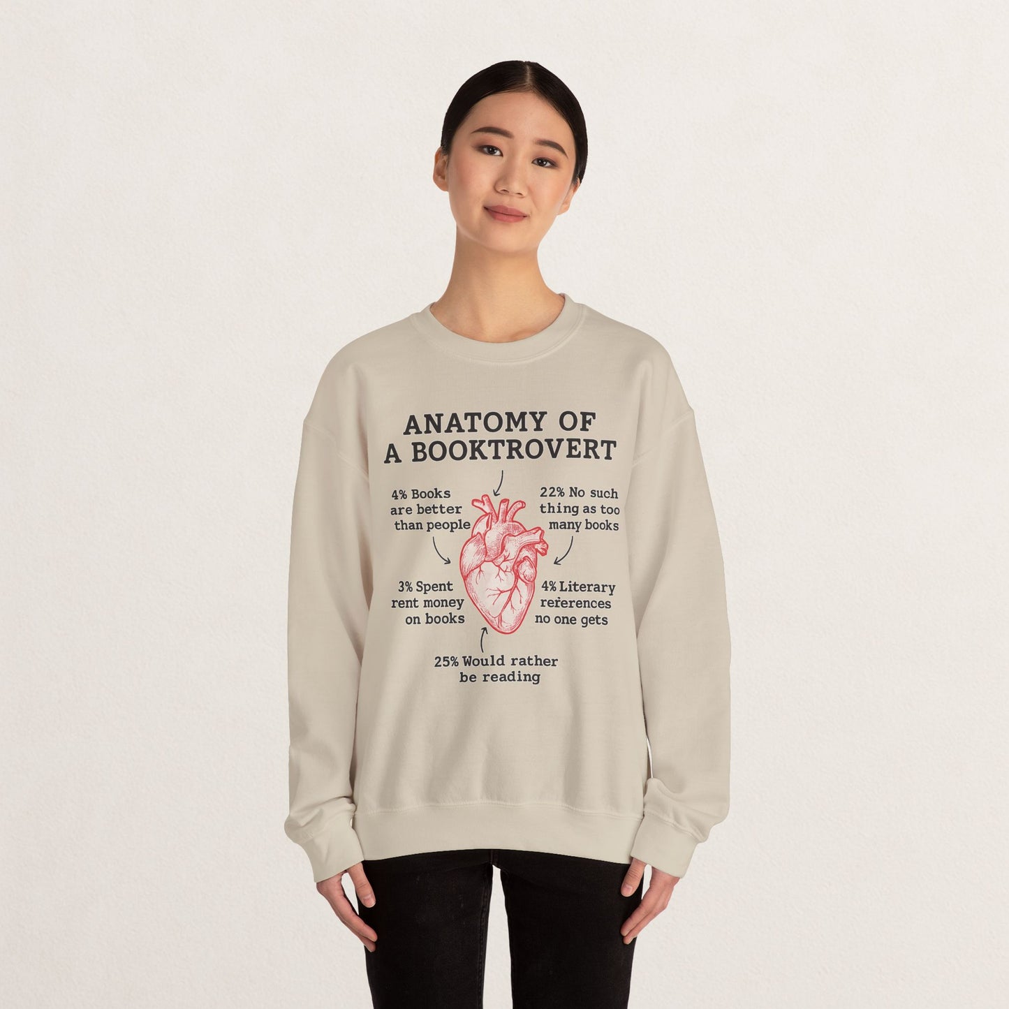 Anatomy of a Booktrovert Sweatshirt, Cozy Literary Gift, Funny Reading Crewneck, Book Lover Apparel, Perfect for Bookworms, Christmas Gift