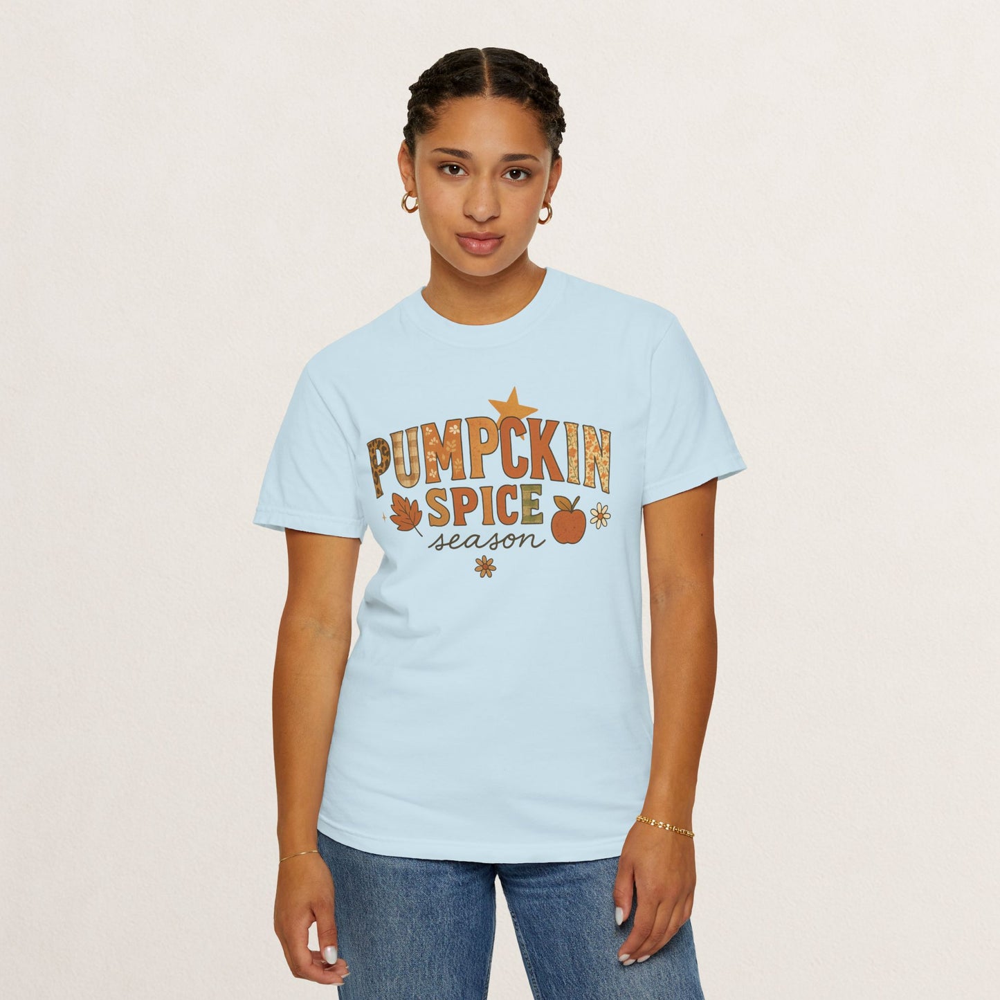 Pumpkin Spice Season T-Shirt, Fall T-Shirt, Autumn Apparel, Cozy Shirt, Harvest Tee, Cute Gift for Pumpkin Lovers