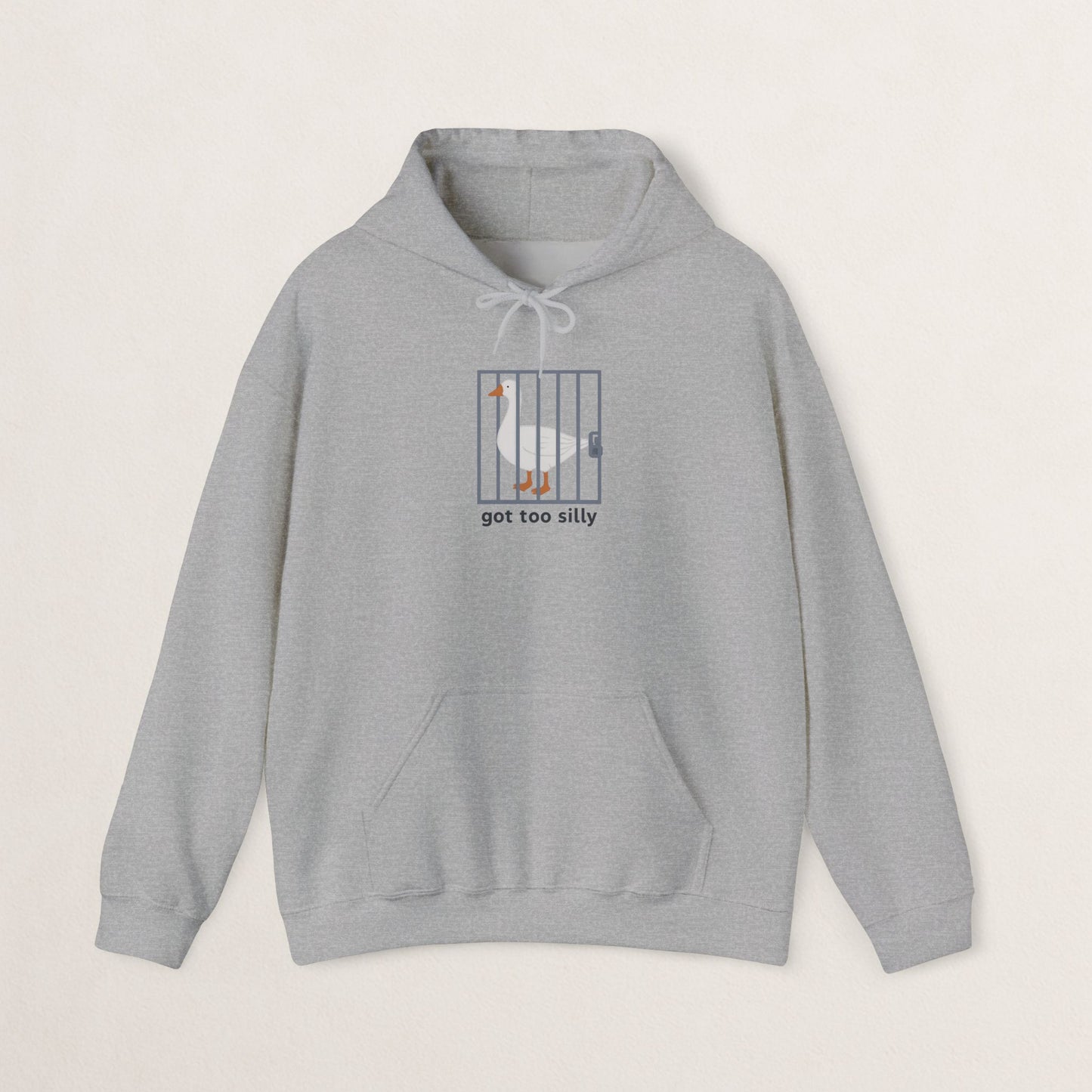 Silly Goose Hooded Sweatshirt, Funny Sweatshirt, Animal Lover Gift, Unisex Hoodie, Quirky Gift for Friends, Comfy Casual Wear
