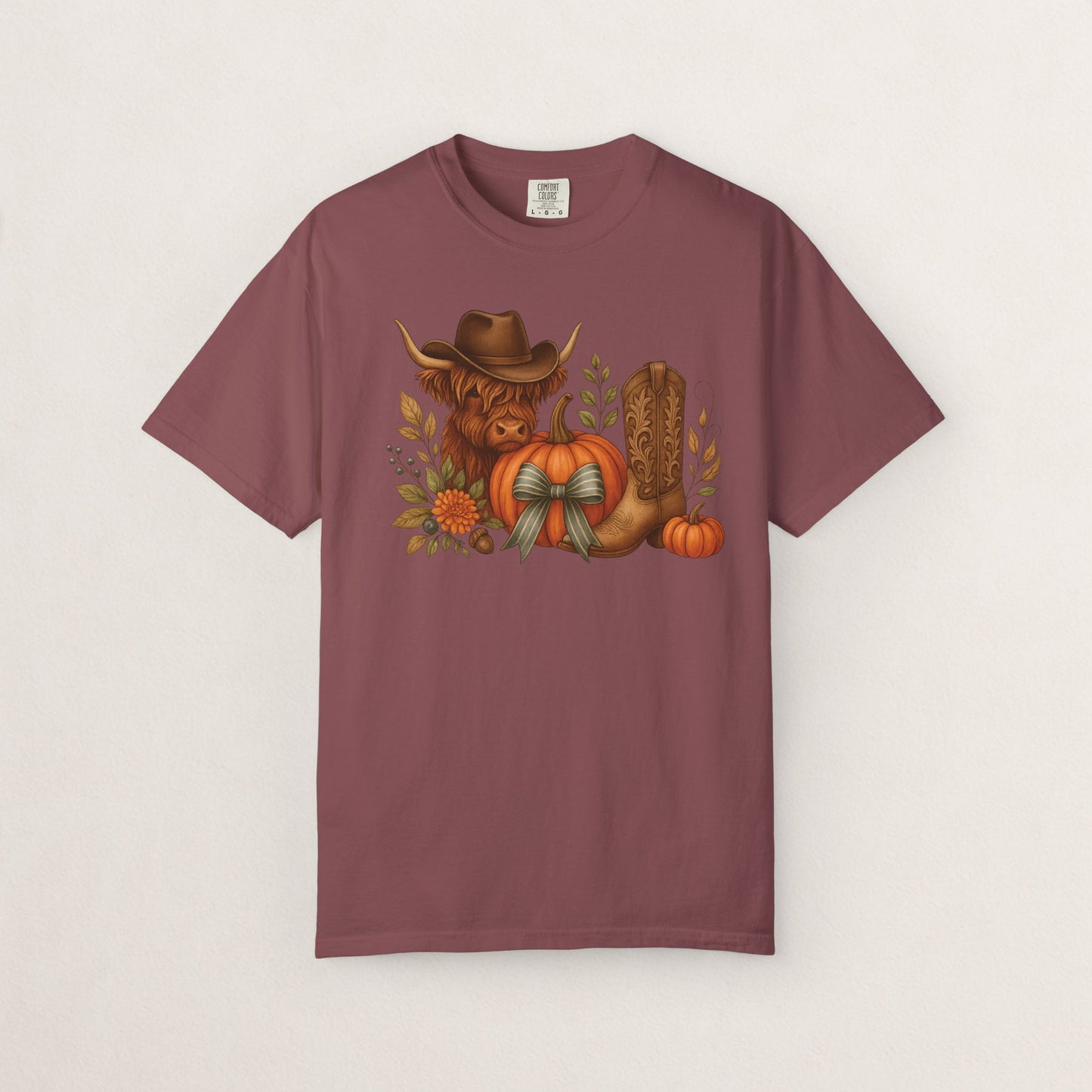 Unisex Autumn Graphic Tee, Fall Vibe T-Shirt, Pumpkin Decor Shirt, Harvest Season Top, Cowboy Aesthetic Apparel