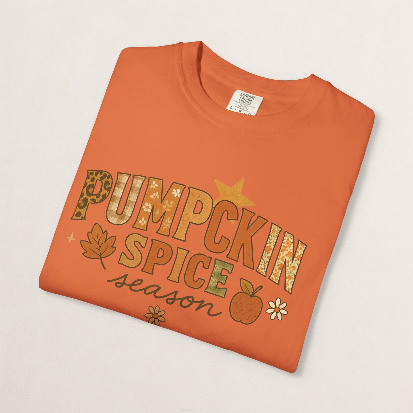 Pumpkin Spice Season T-Shirt, Fall T-Shirt, Autumn Apparel, Cozy Shirt, Harvest Tee, Cute Gift for Pumpkin Lovers