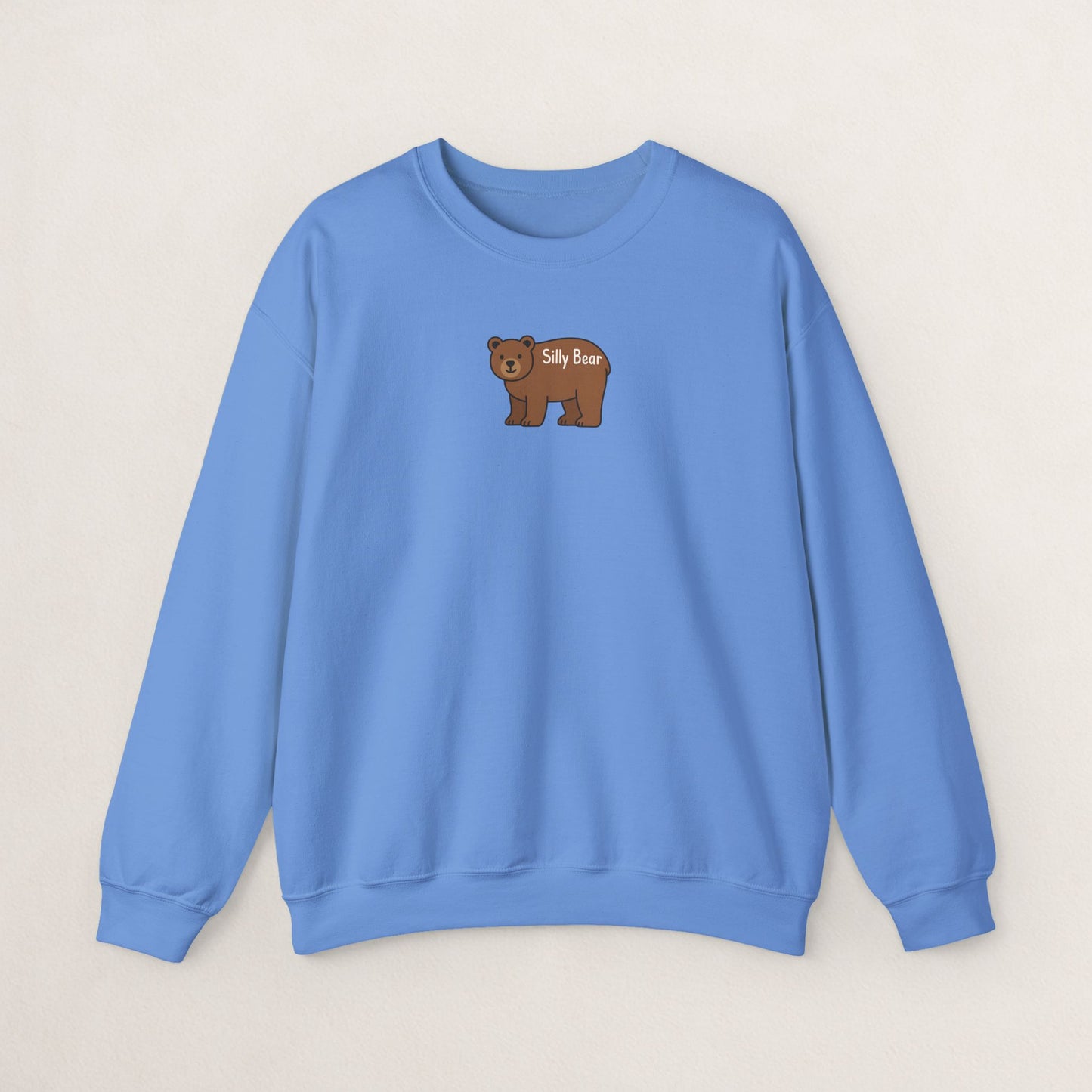 Silly Bear Crewneck Sweatshirt, Cozy Gift for Animal Lovers, Cute Casual Wear, Perfect for Back to School, Birthday, Holidays