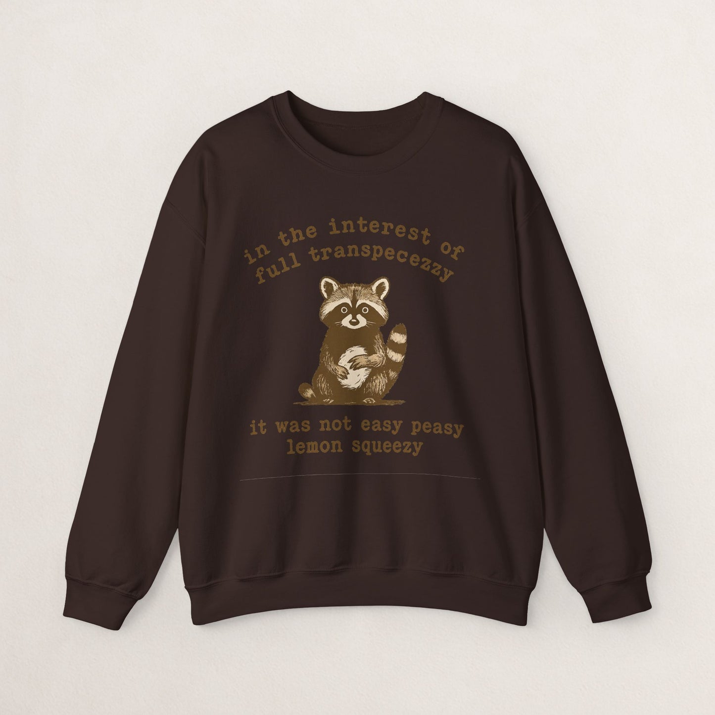 Cozy Animal-Themed Crewneck Sweatshirt with Whimsical Quote