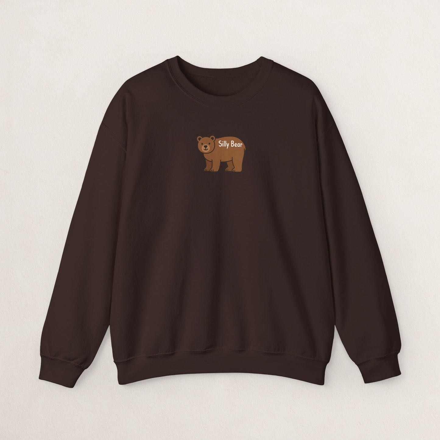 Silly Bear Crewneck Sweatshirt, Cozy Gift for Animal Lovers, Cute Casual Wear, Perfect for Back to School, Birthday, Holidays