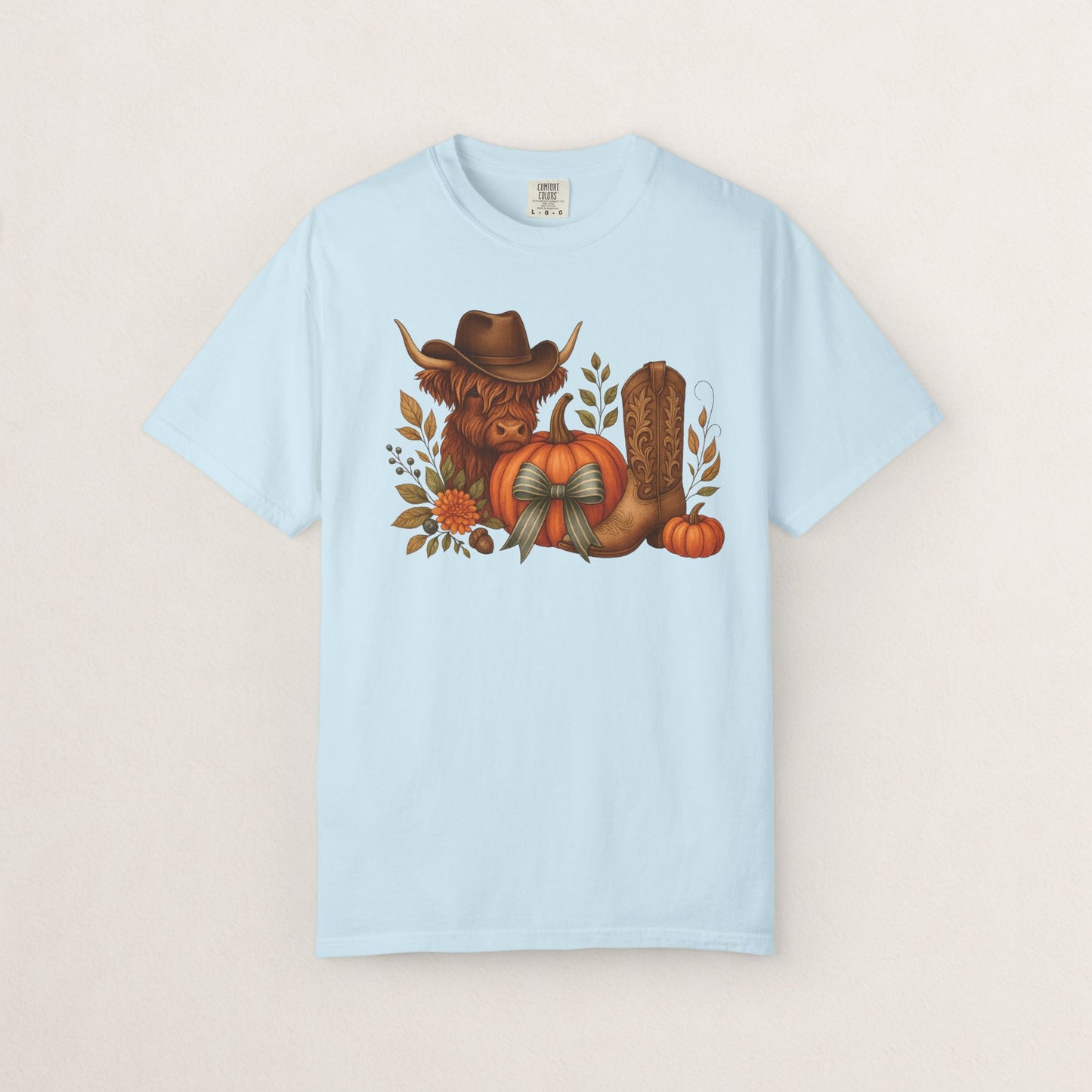 Unisex Autumn Graphic Tee, Fall Vibe T-Shirt, Pumpkin Decor Shirt, Harvest Season Top, Cowboy Aesthetic Apparel