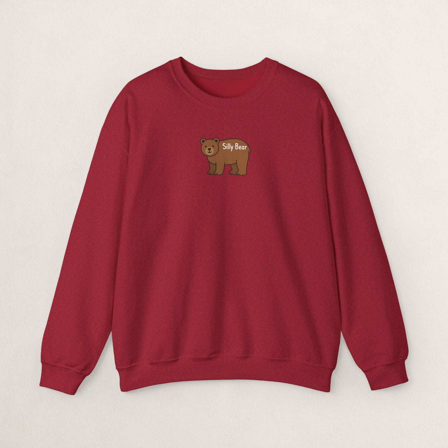 Silly Bear Crewneck Sweatshirt, Cozy Gift for Animal Lovers, Cute Casual Wear, Perfect for Back to School, Birthday, Holidays